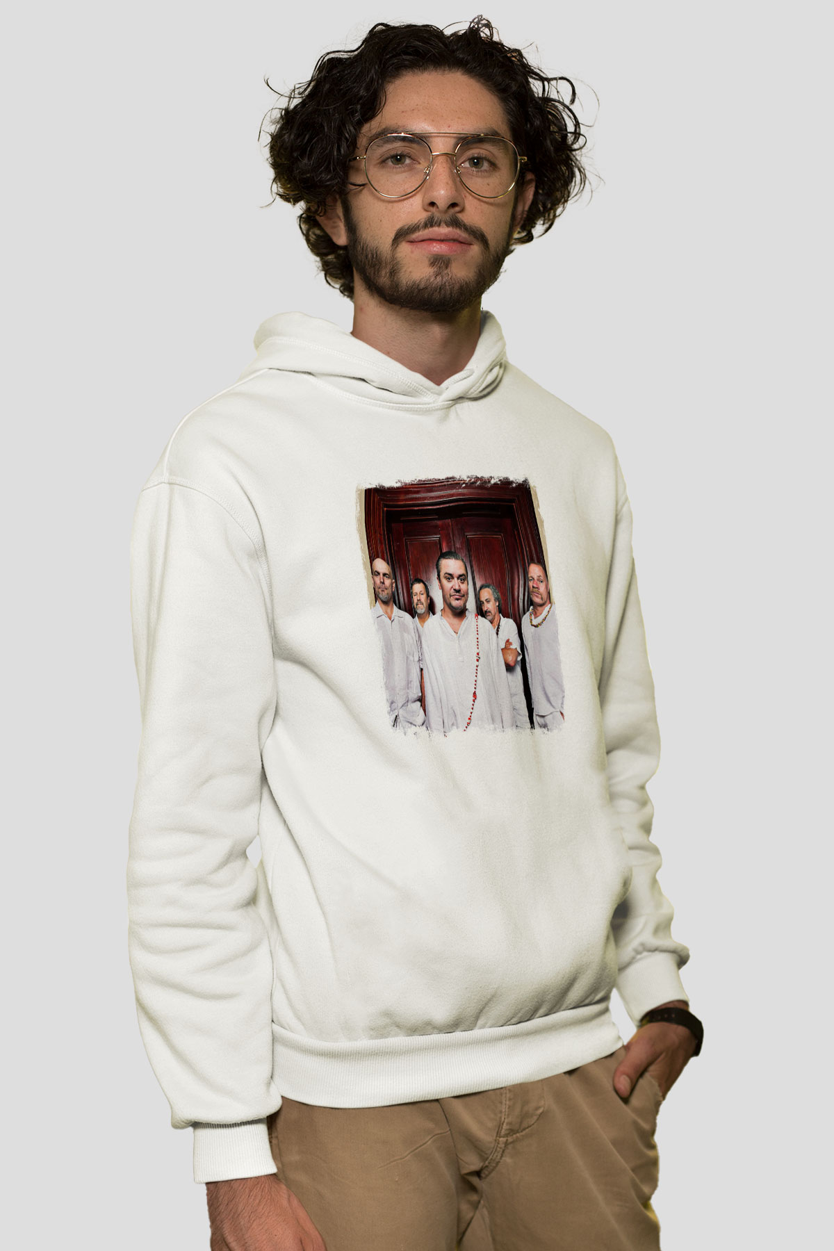 Faith No More Baskılı Unisex Beyaz Hoodie