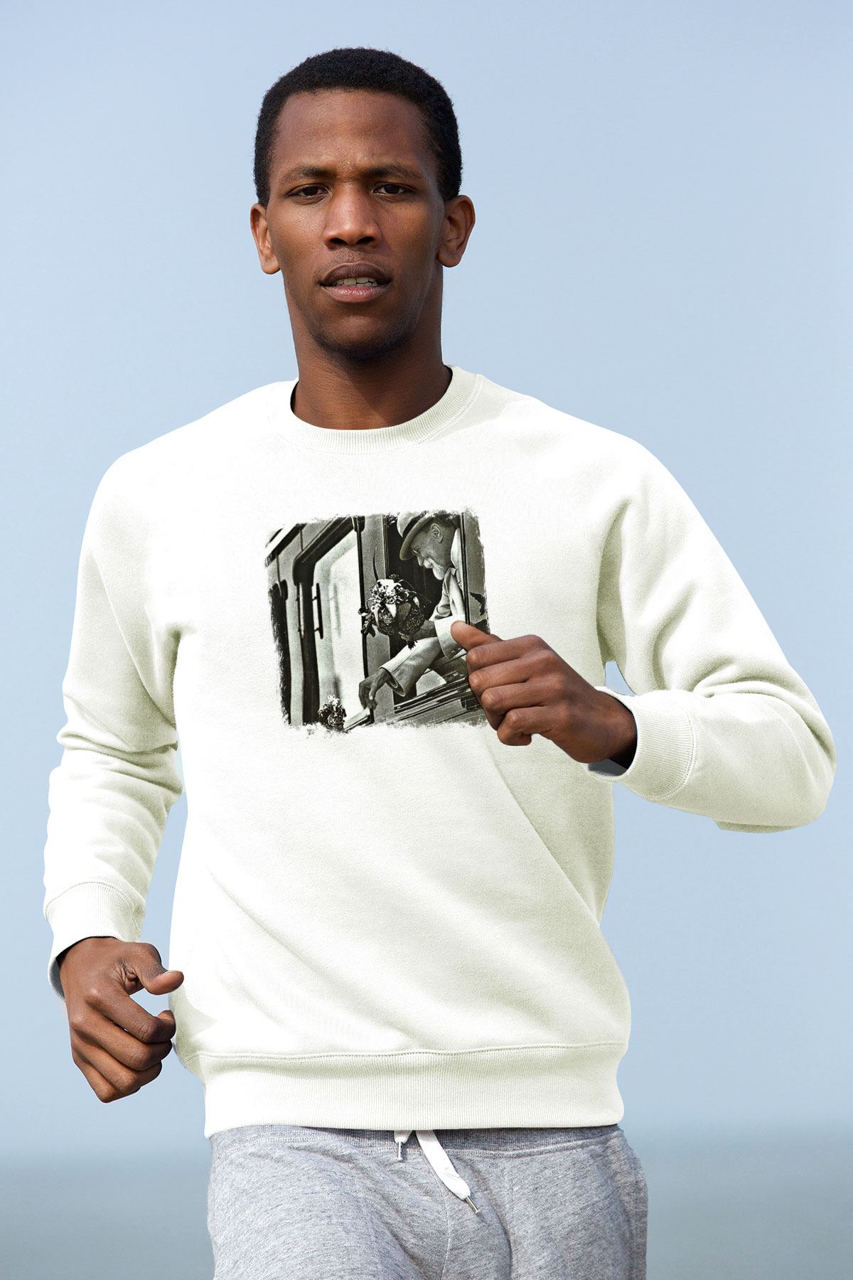 Faith No More Baskılı Unisex Beyaz Sweatshirt