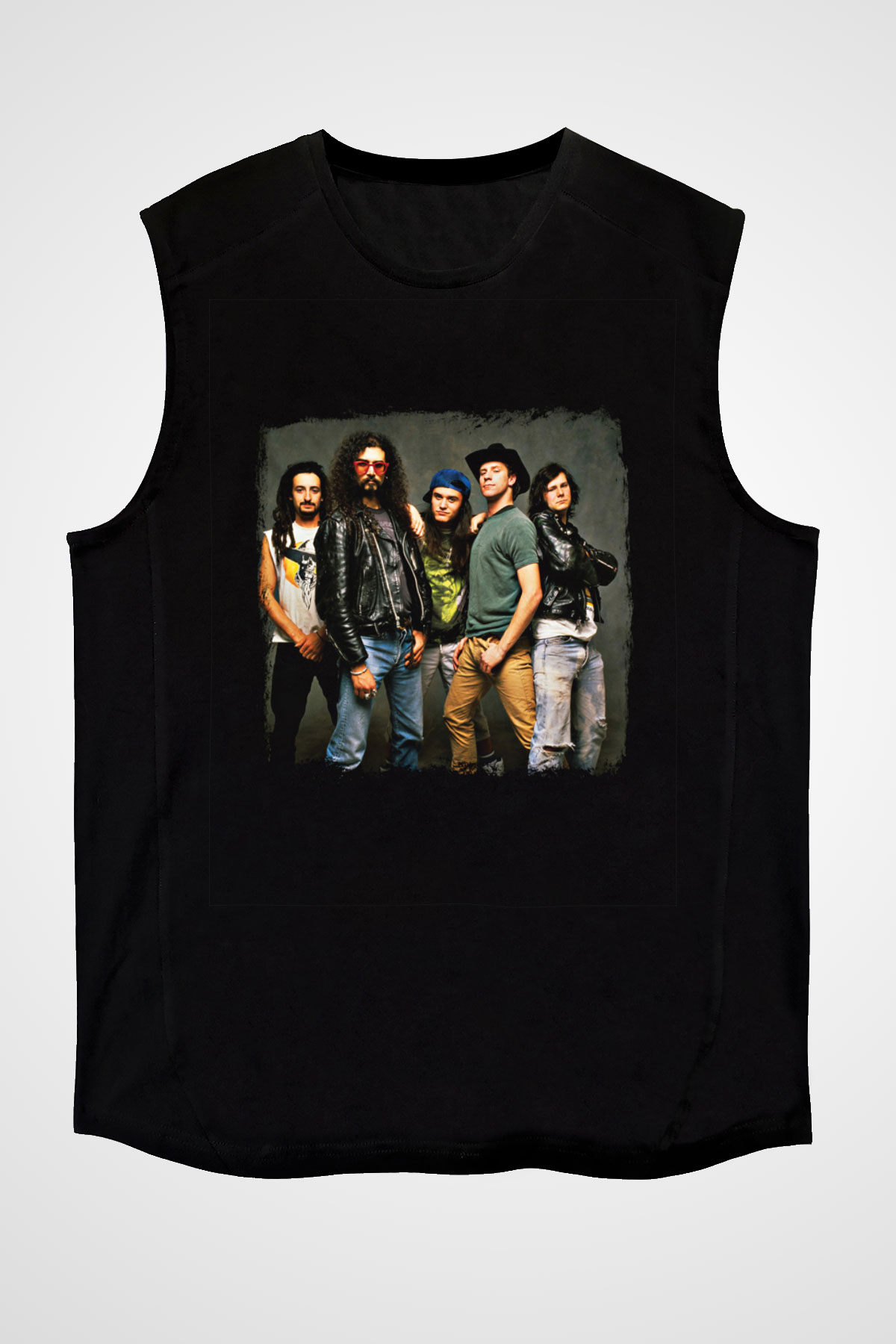 Faith No More Baskılı Unisex Siyah Kolsuz Tişört