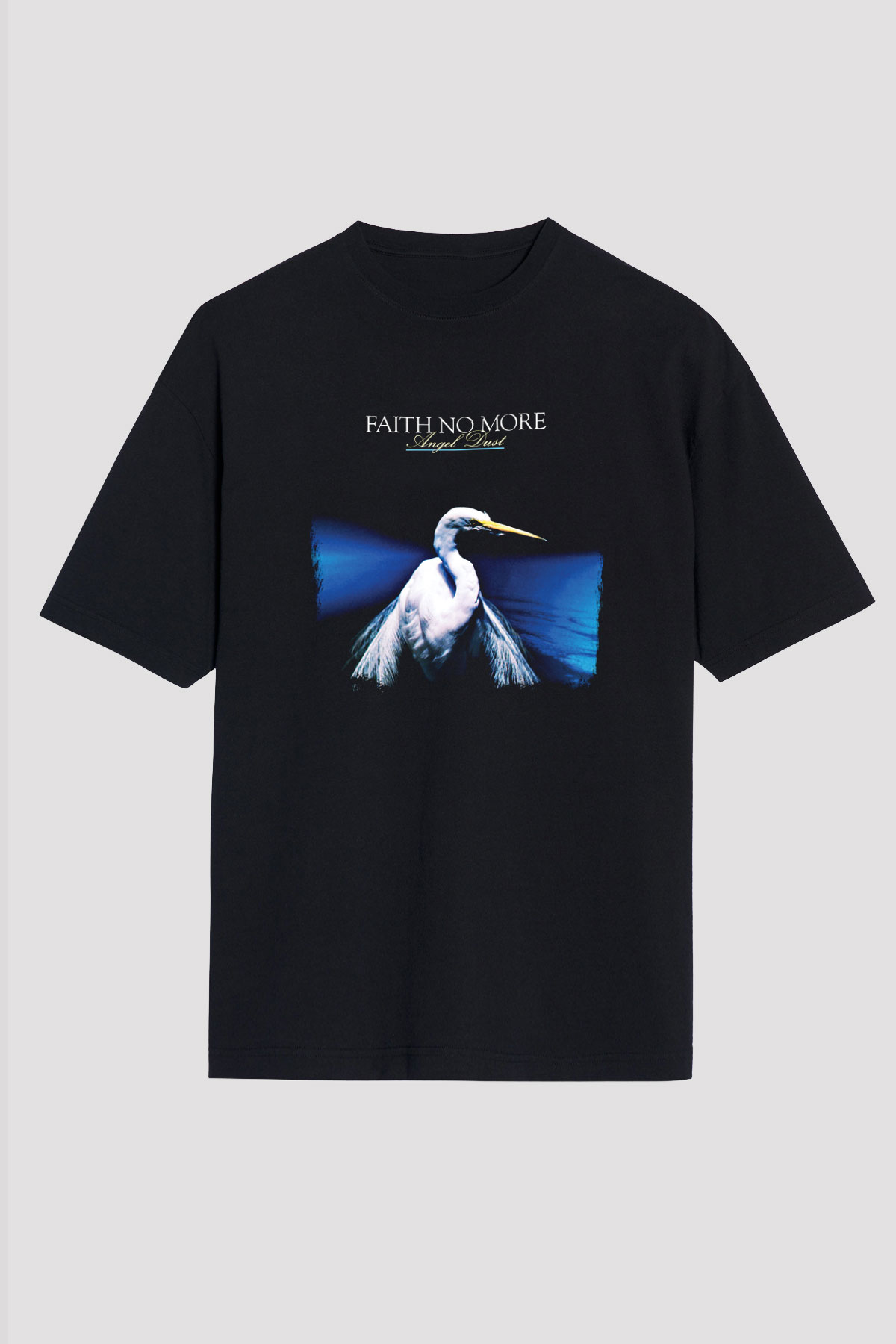 Faith No More Baskılı Unisex Siyah Oversize Tişört