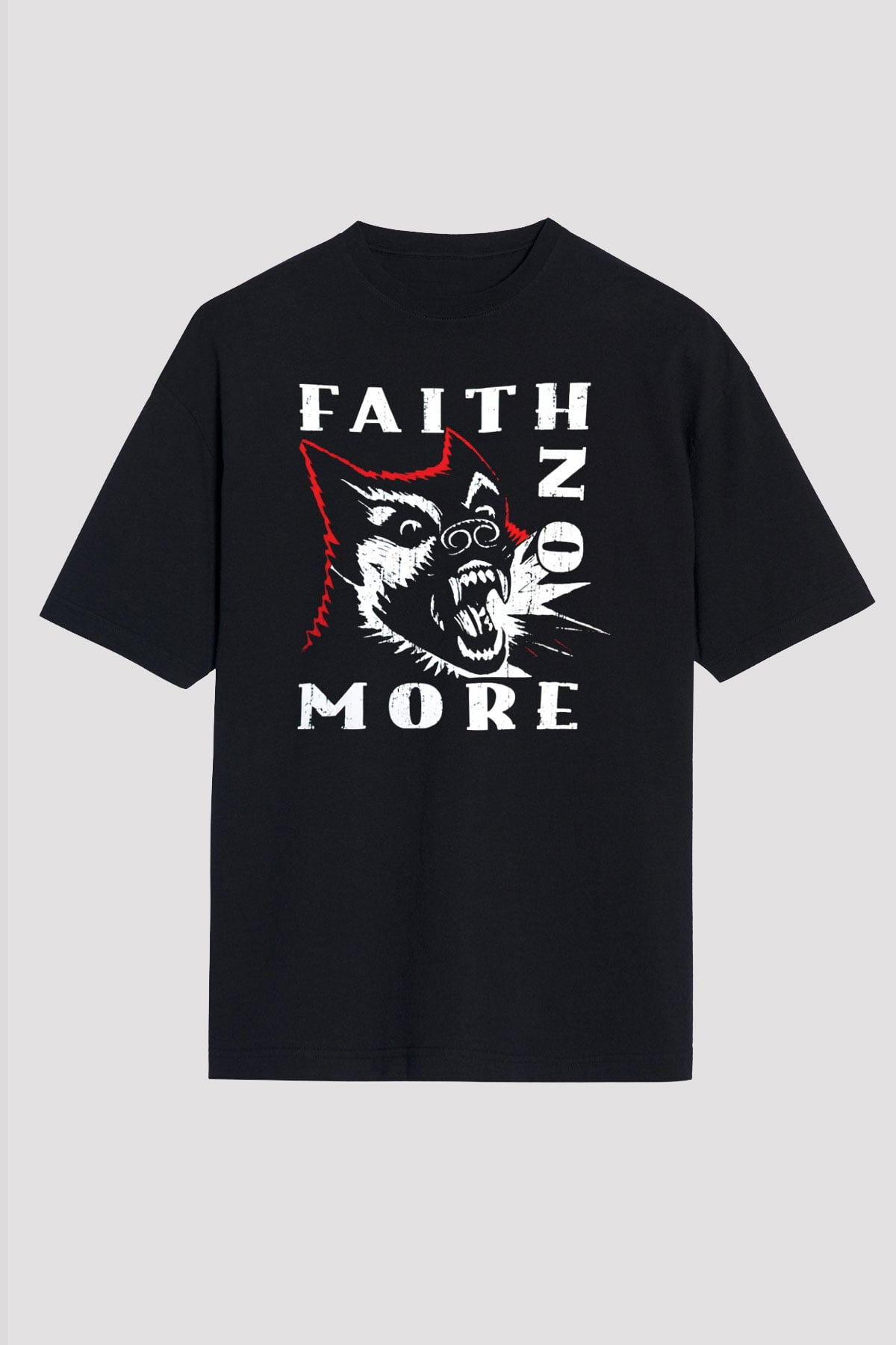 Faith No More Siyah Unisex Oversize Tişört T-Shirt