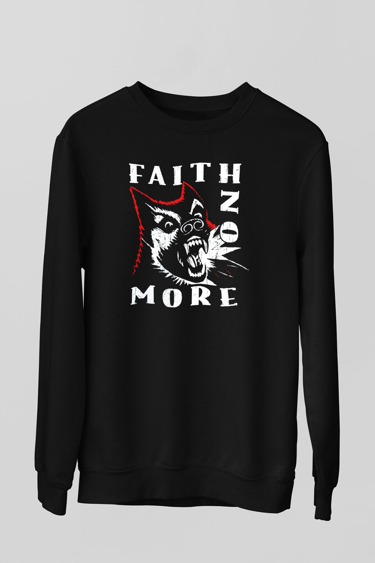 Faith No More Siyah Unisex Sweatshirt
