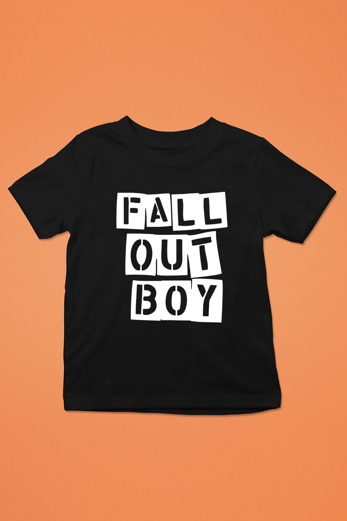 Fall Out Boy Baskılı Siyah Unisex Çocuk Tişört