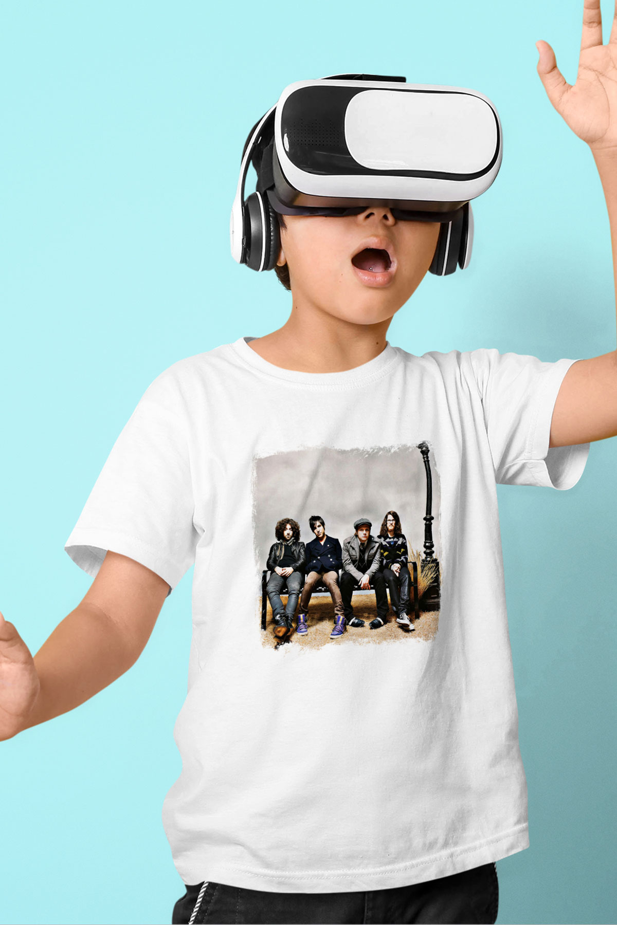 Fall Out Boy Baskılı Unisex Beyaz Çocuk Tişört