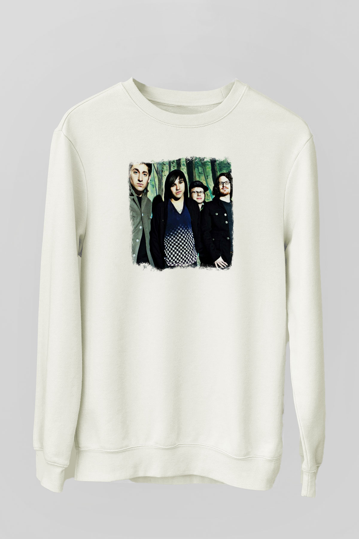 Fall Out Boy Baskılı Unisex Beyaz Sweatshirt