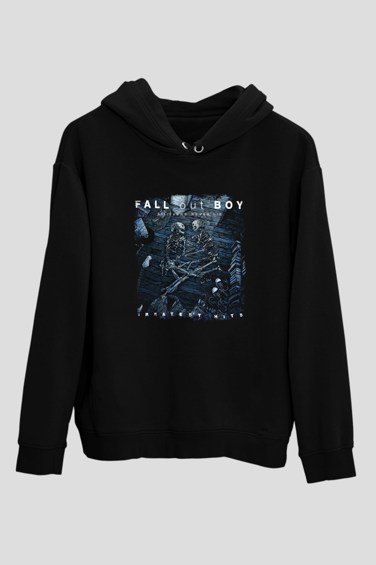 Fall Out Boy Baskılı Unisex Siyah Hoodie