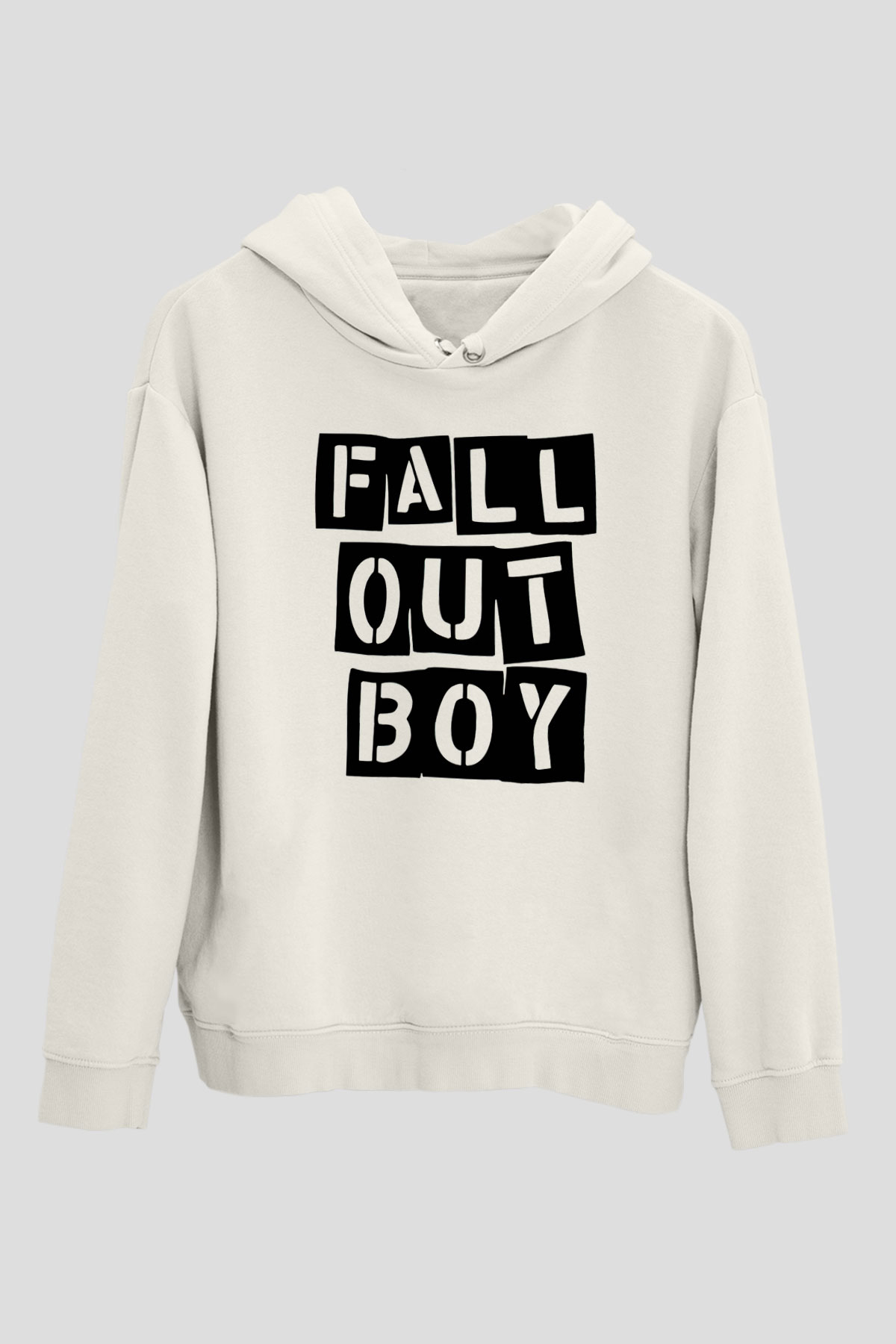 Fall Out Boy Beyaz Unisex Kapşonlu Sweatshirt