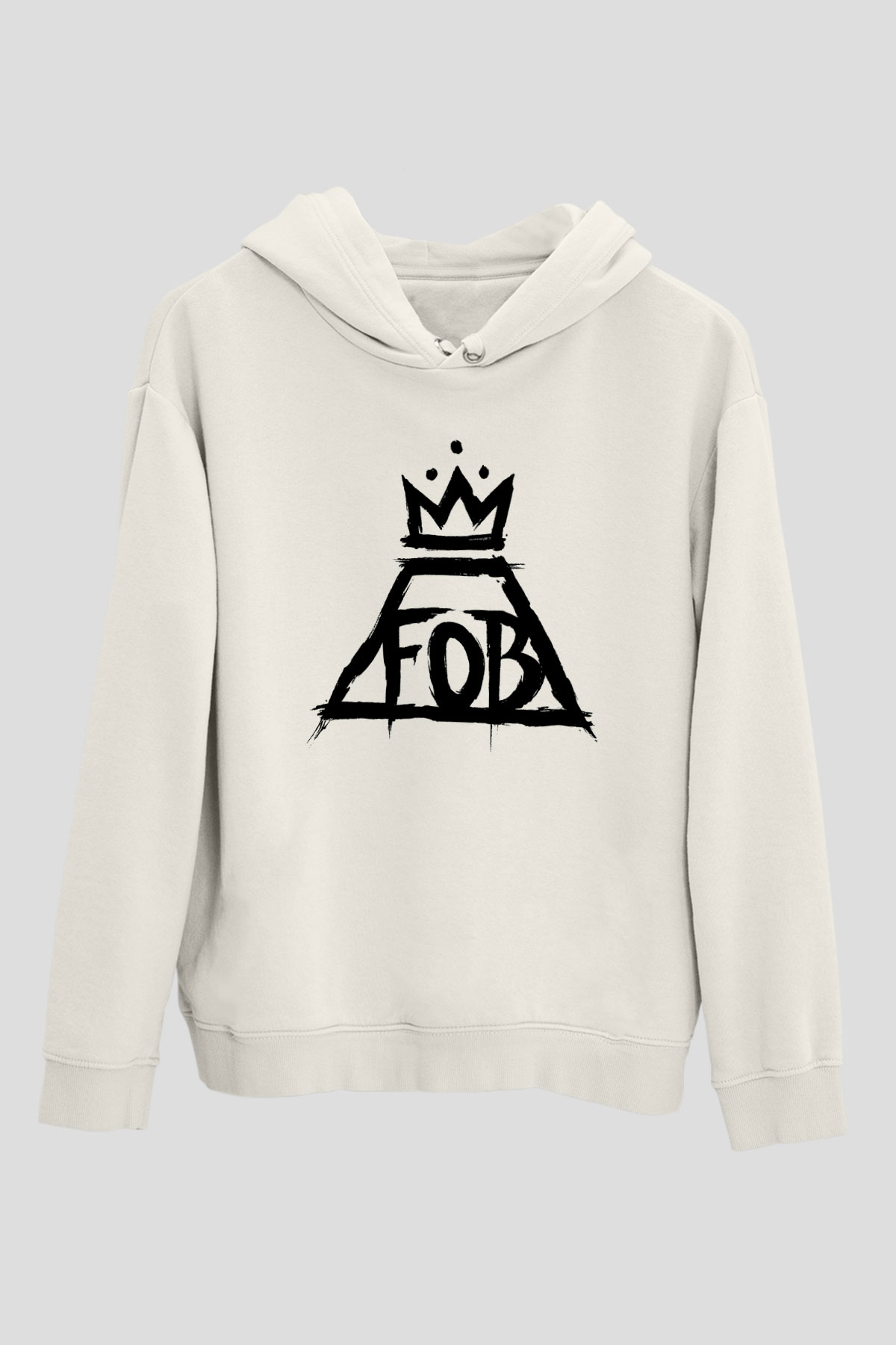 Fall Out Boy Beyaz Unisex Kapşonlu Sweatshirt