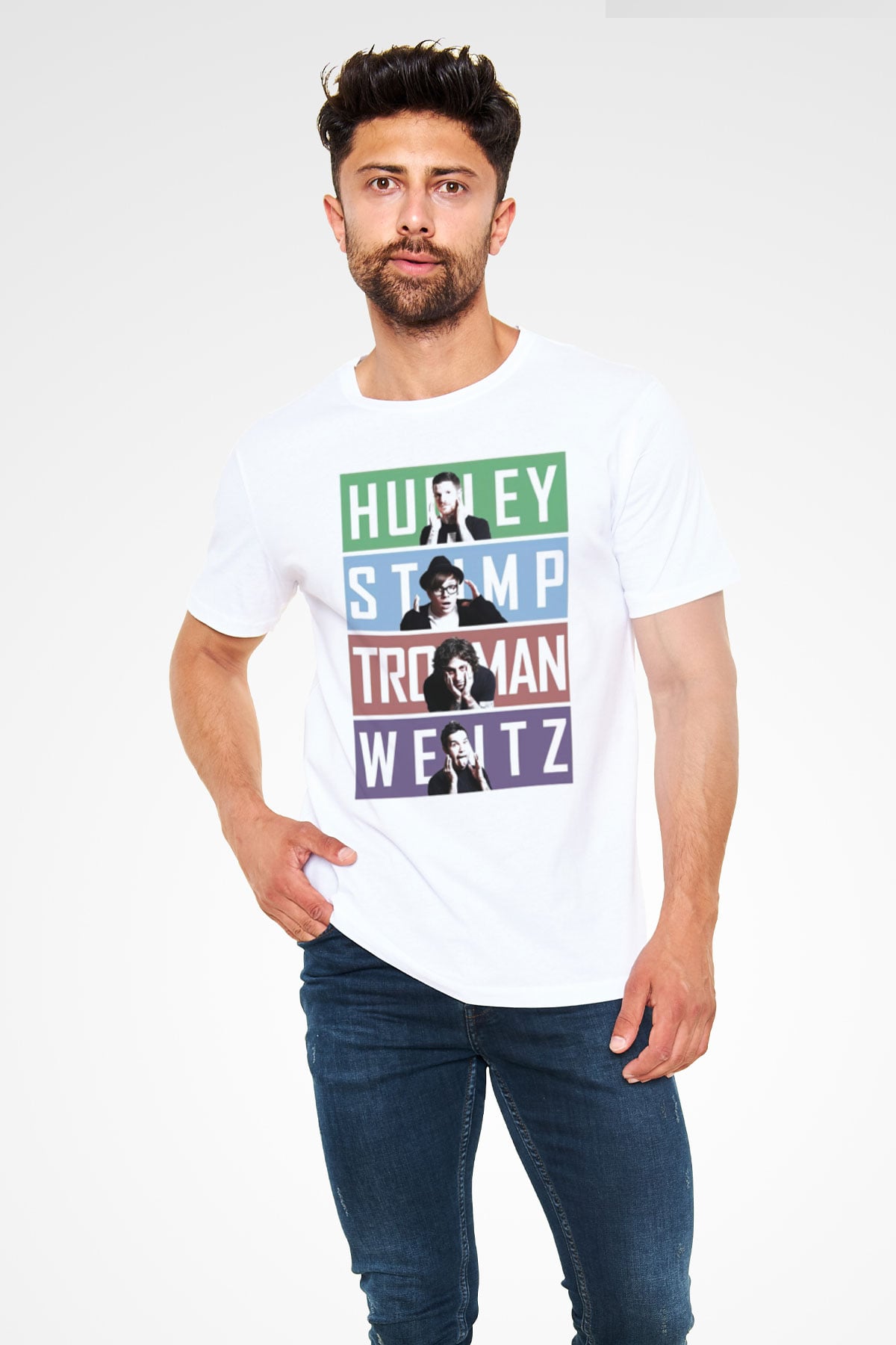 Fall Out Boy Beyaz Unisex Tişört T-Shirt - TişörtFabrikası