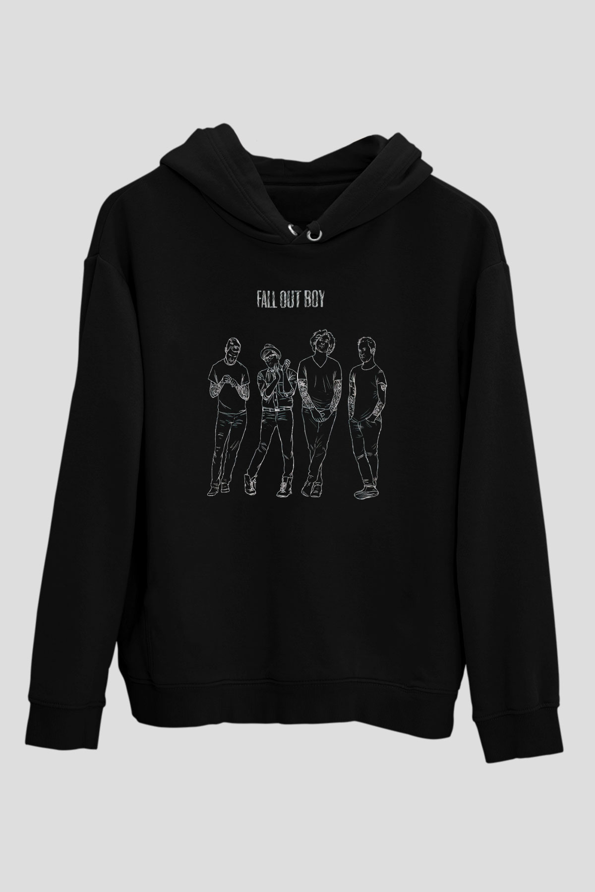 Fall Out Boy Siyah Unisex Kapüşonlu Sweatshirt