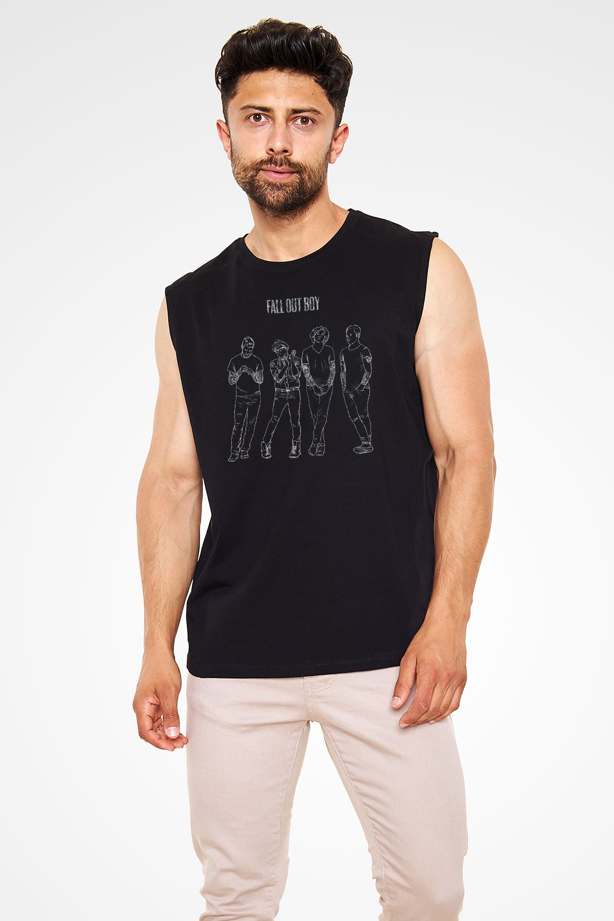 Fall Out Boy Siyah Unisex Kolsuz Tişört