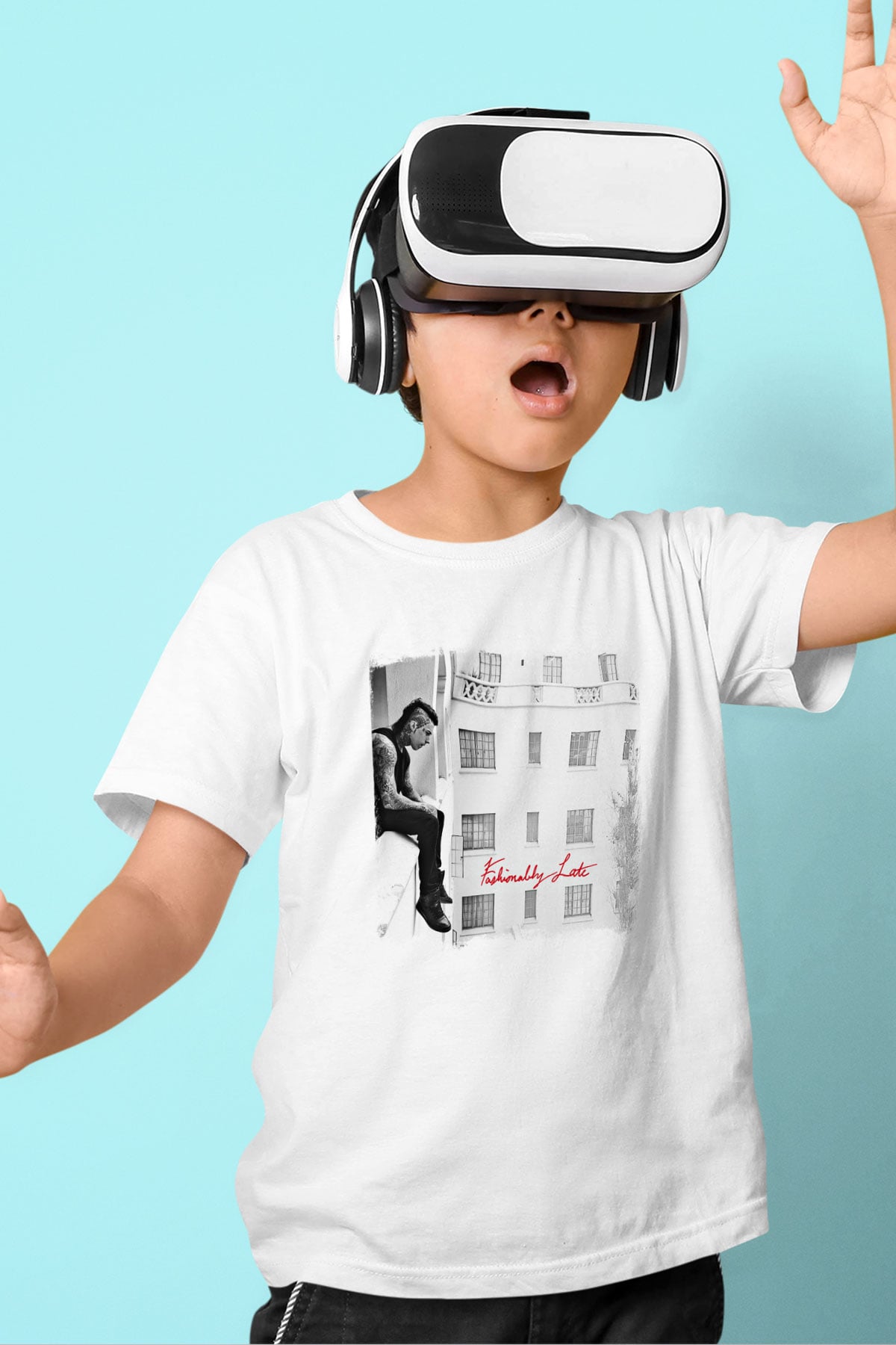 Falling In Reverse Baskılı Unisex Beyaz Çocuk Tişört