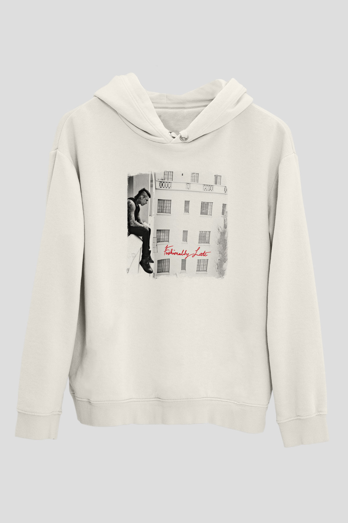 Falling In Reverse Baskılı Unisex Beyaz Hoodie