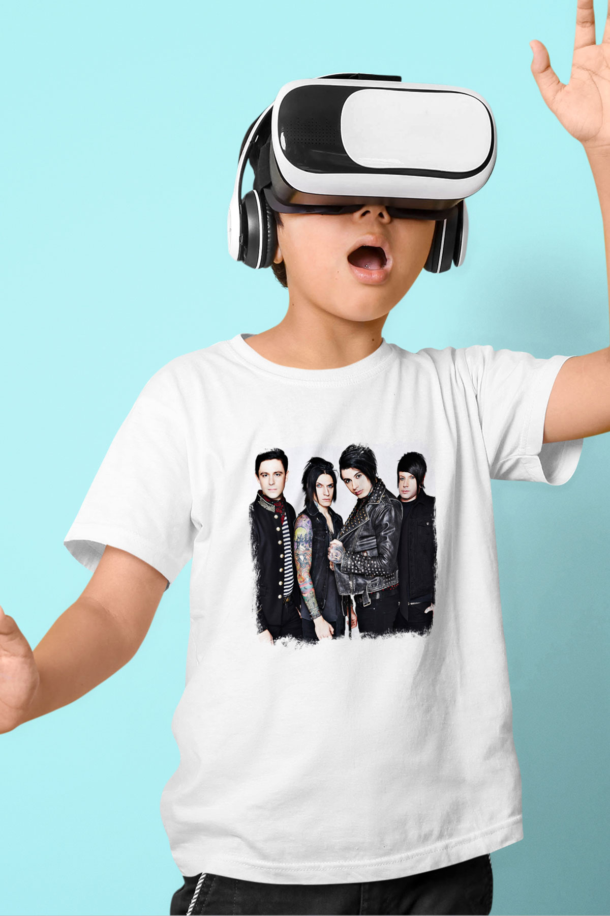 Falling In Reverse Baskılı Unisex Beyaz Çocuk Tişört