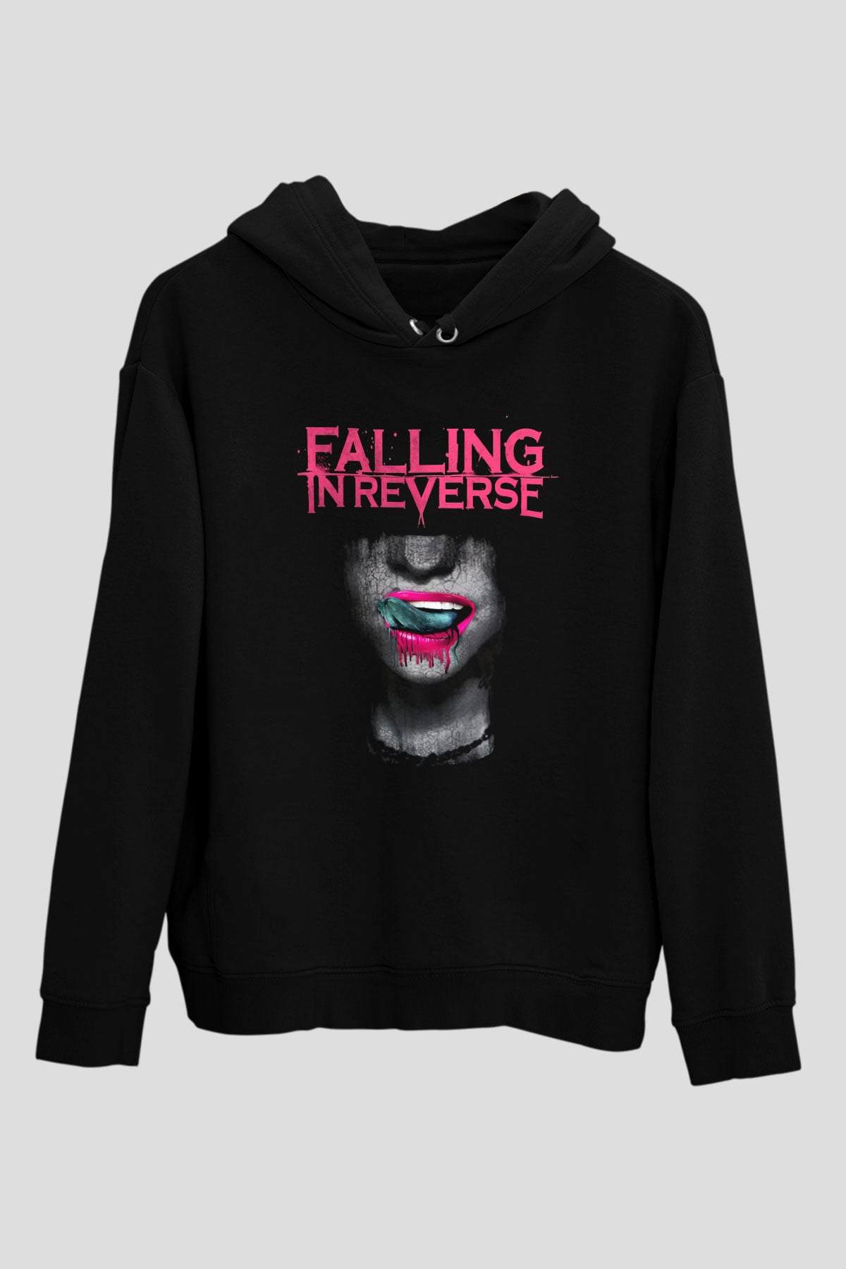Falling In Reverse Siyah Unisex Kapüşonlu Sweatshirt