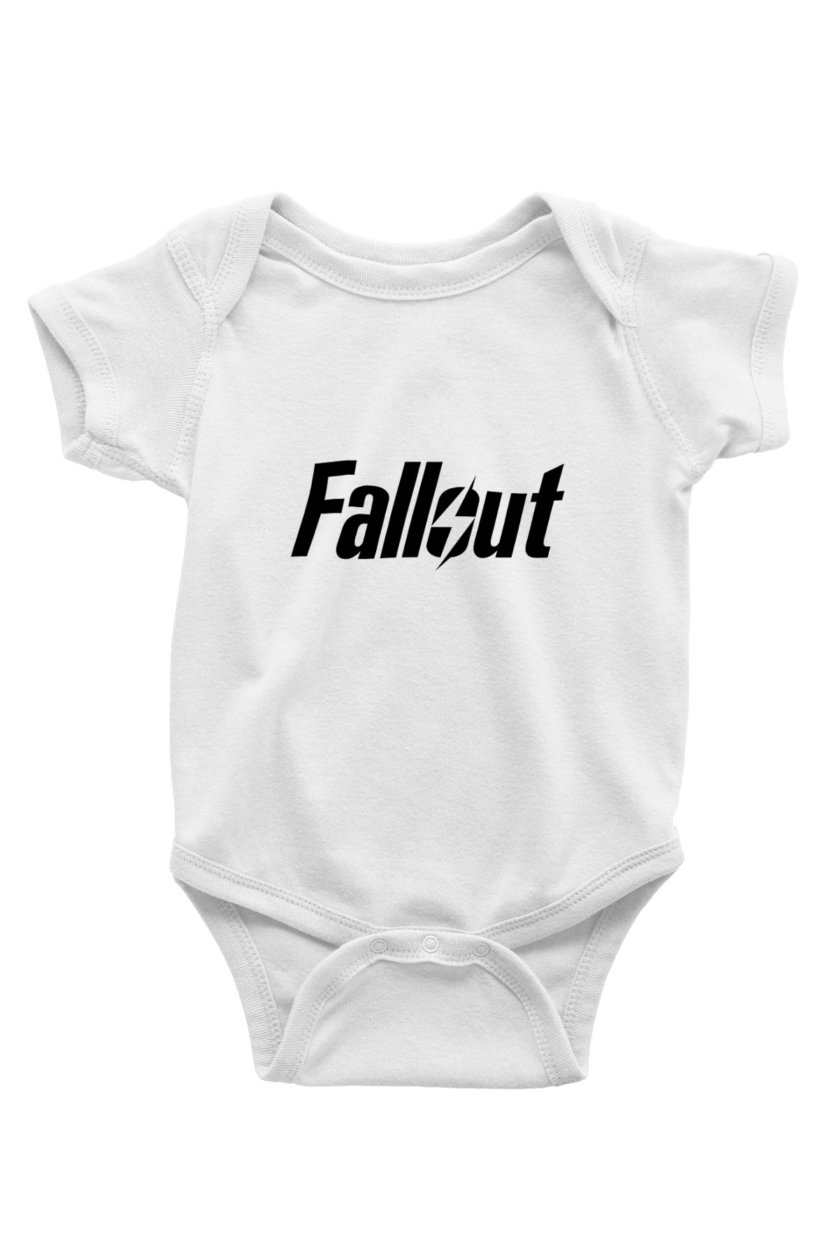 Fallout Baskılı Beyaz Unisex Bebek Body - Zıbın