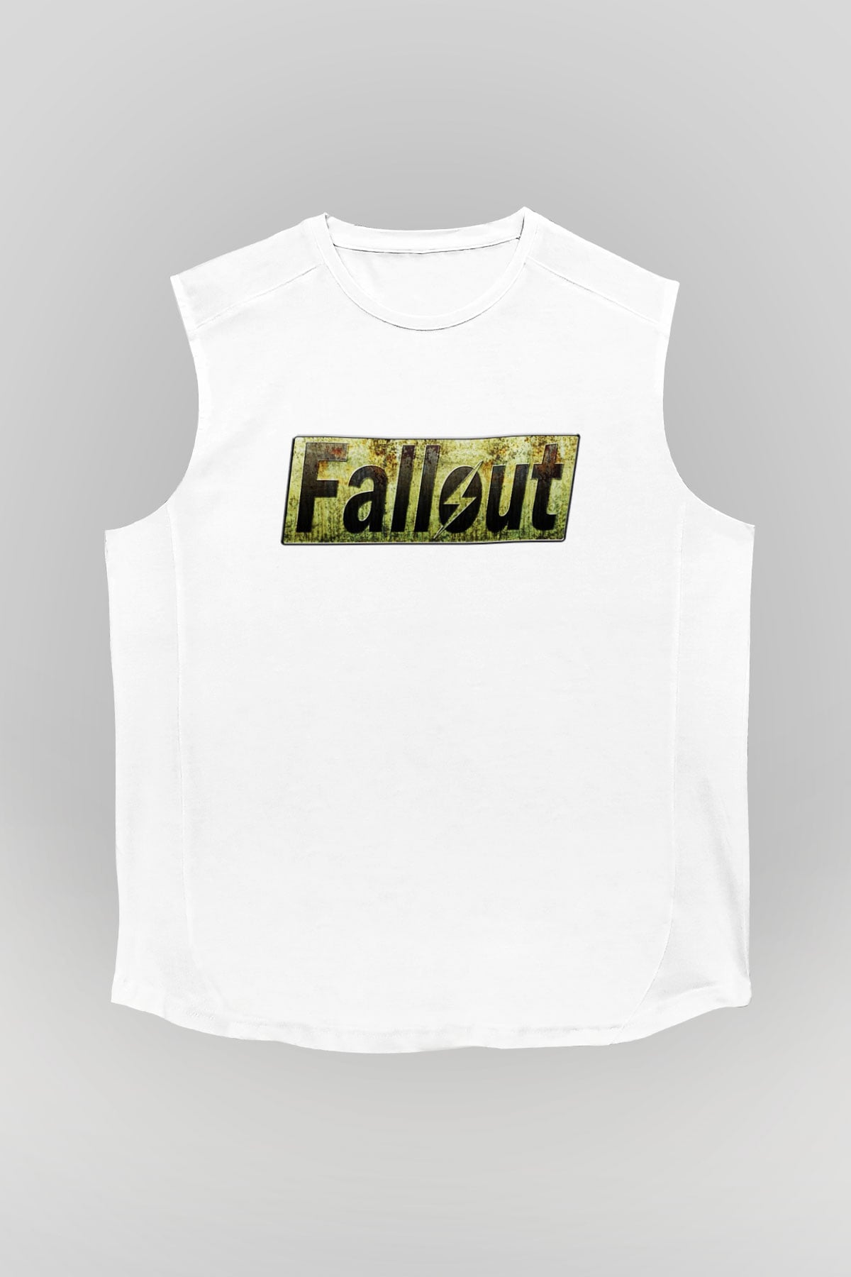 Fallout Beyaz Unisex Kolsuz Tişört