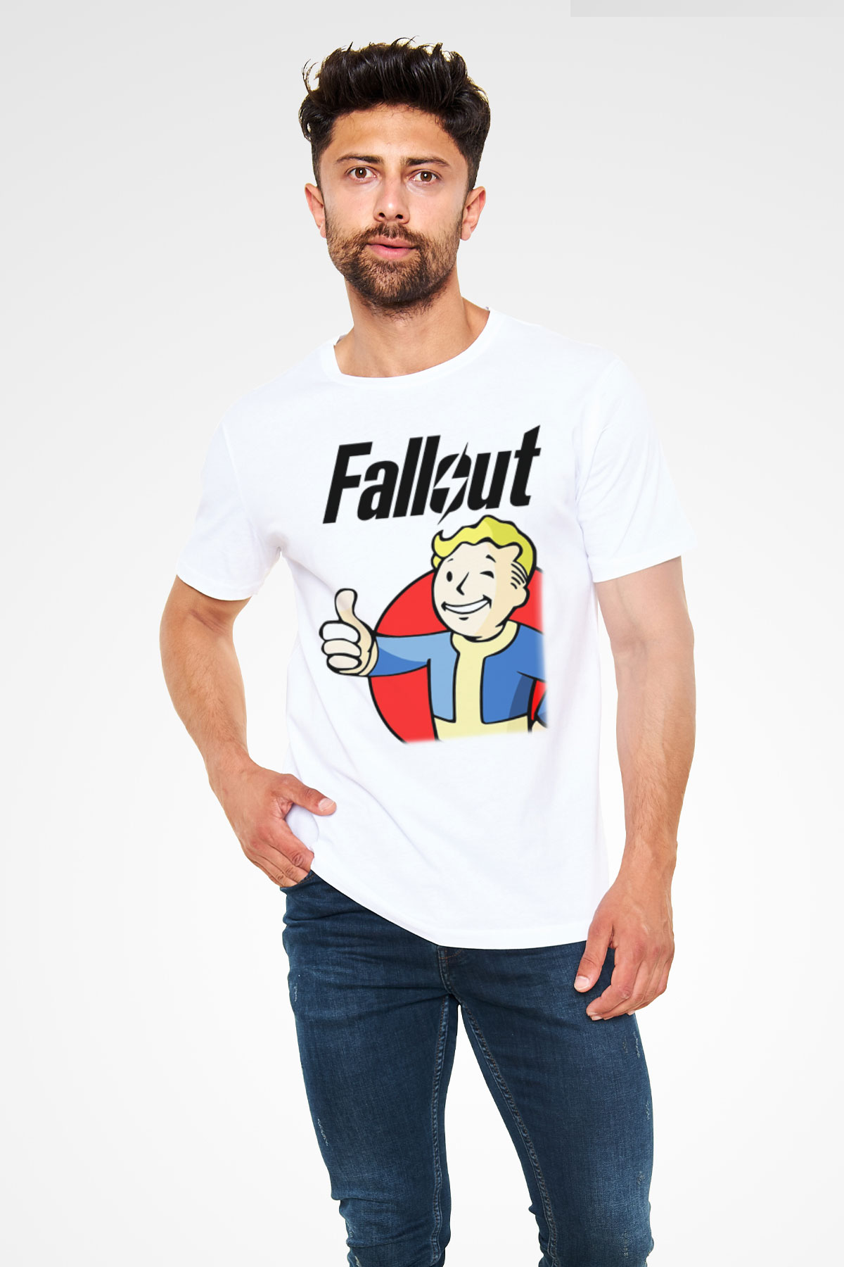 Fallout Beyaz Unisex Tişört T-Shirt