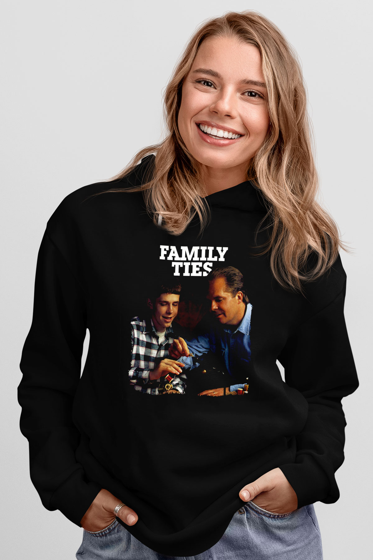 Family Ties Siyah Unisex Hoodie