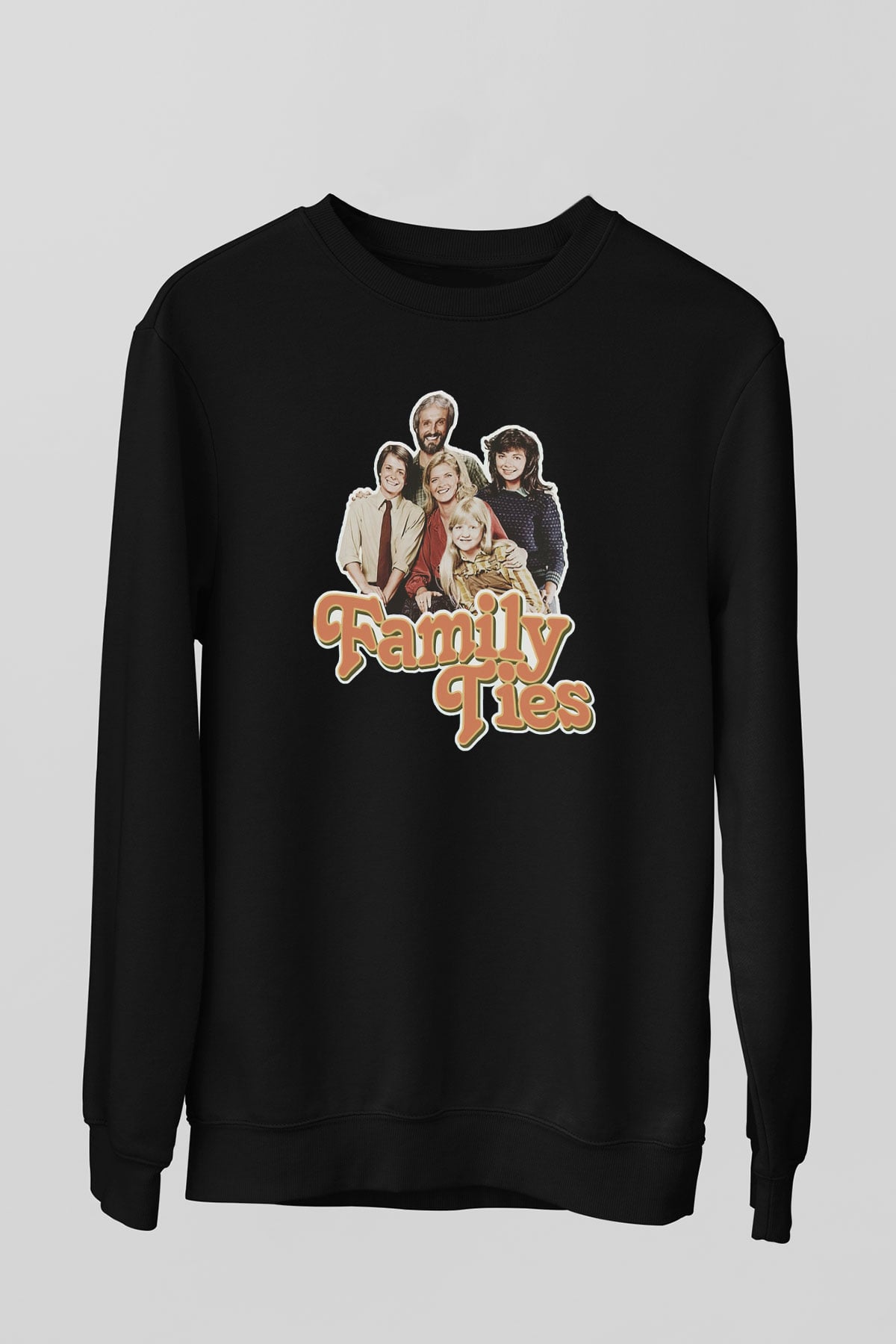Family Ties Siyah Unisex  Sweatshirt