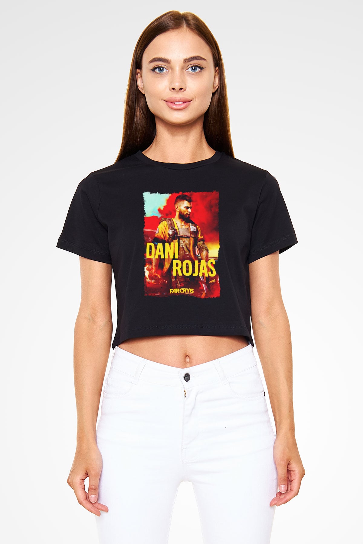 Far Cry Siyah  Crop Top Tişört