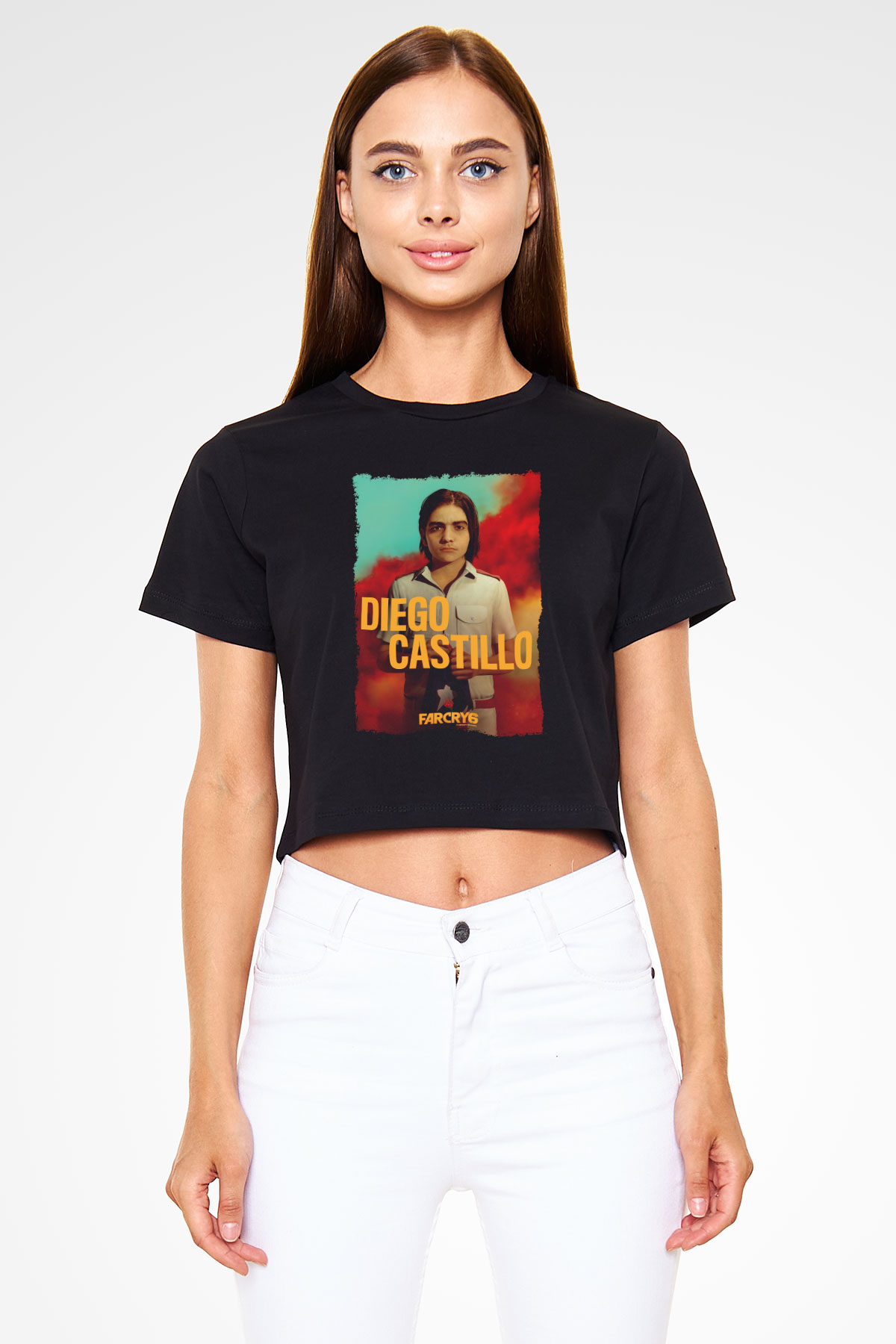 Far Cry Siyah  Crop Top Tişört