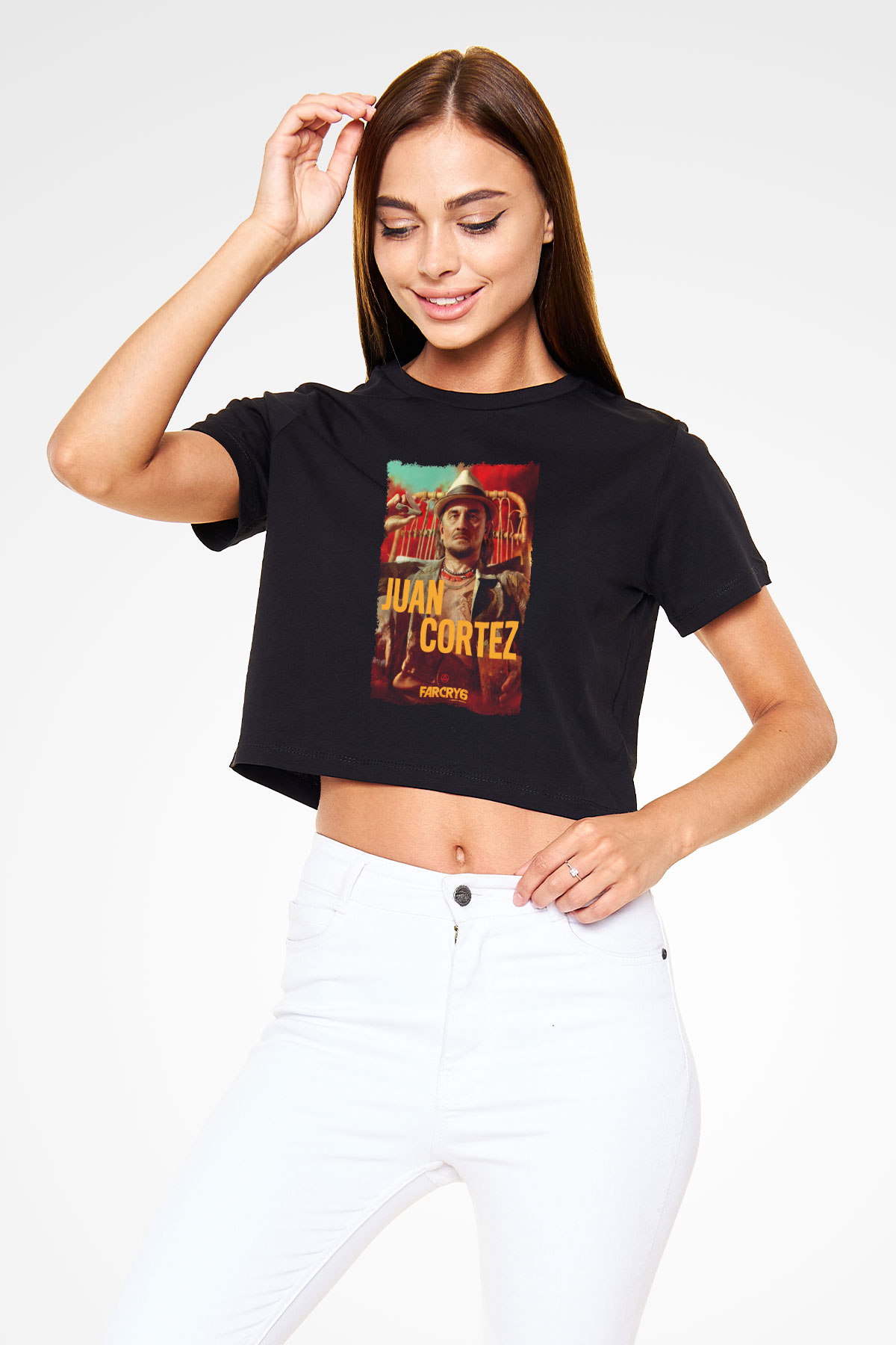 Far Cry Siyah  Crop Top Tişört
