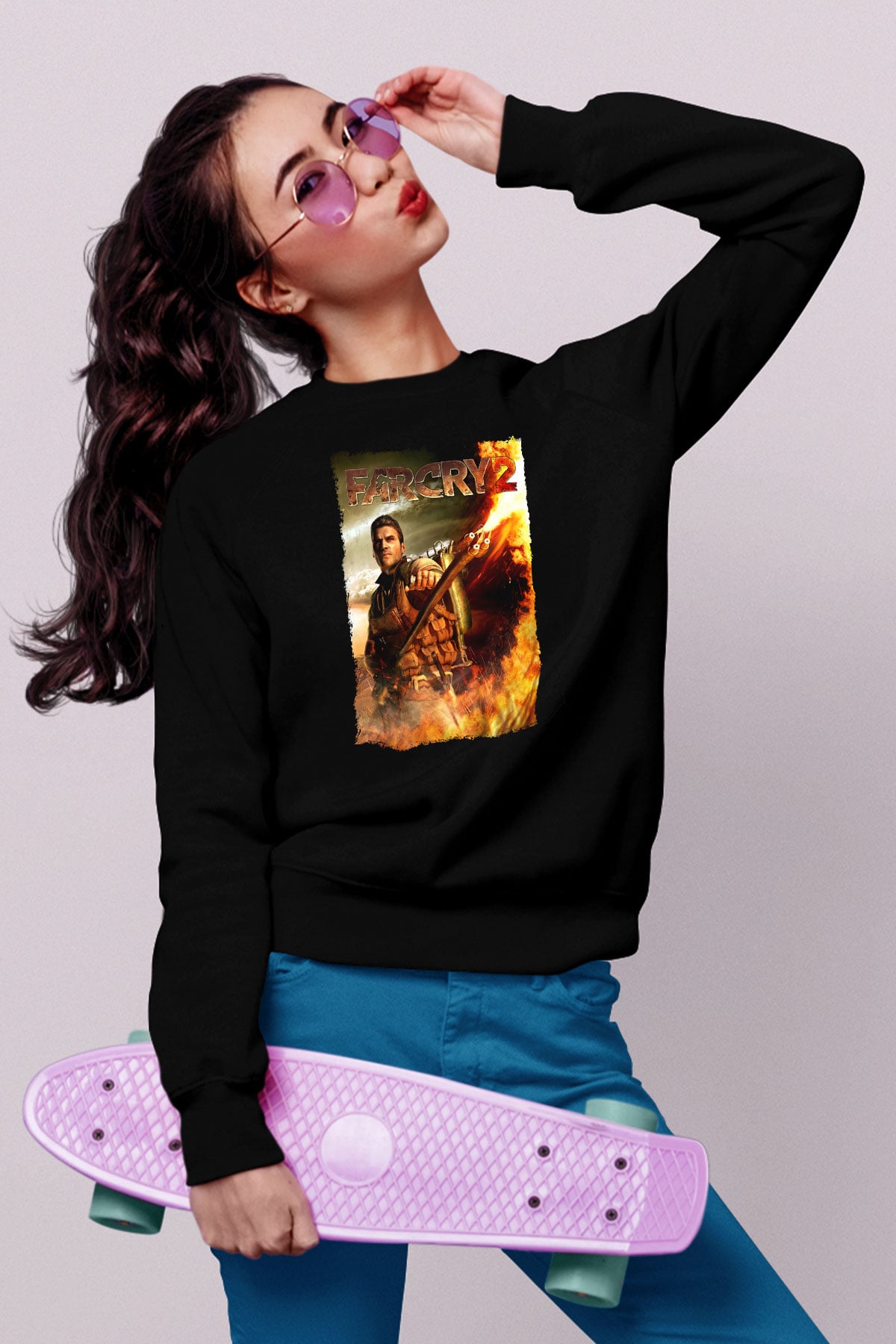 Far Cry Siyah Unisex Sweatshirt
