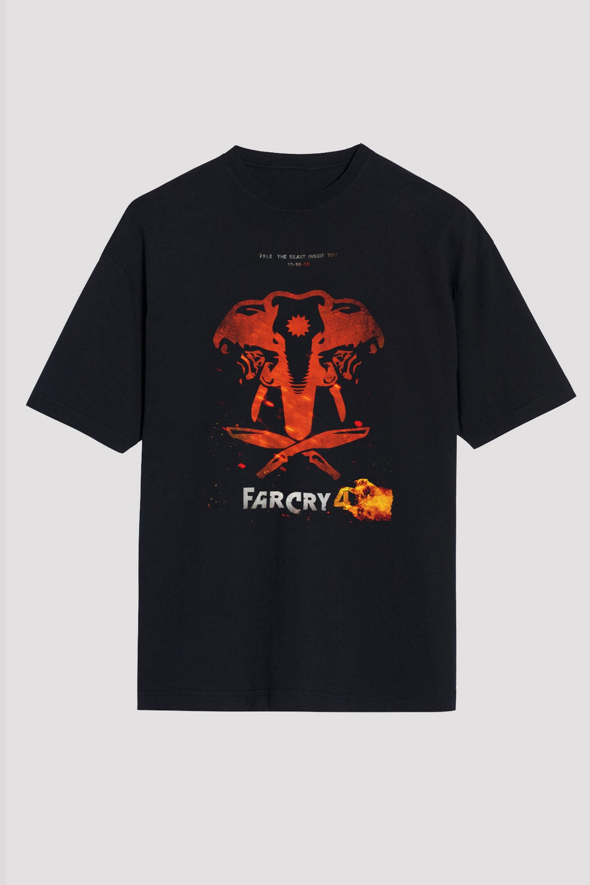 Far Cry Siyah Oversize Tişört Oversize T-shirt