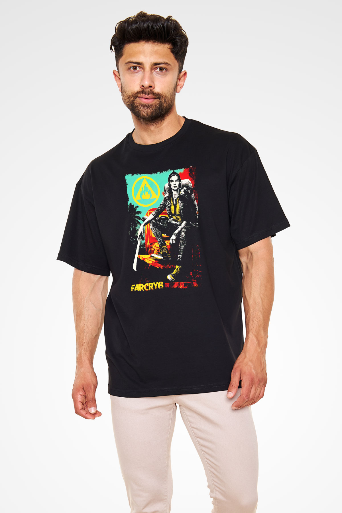 Far Cry Siyah Oversize Tişört Oversize T-shirt