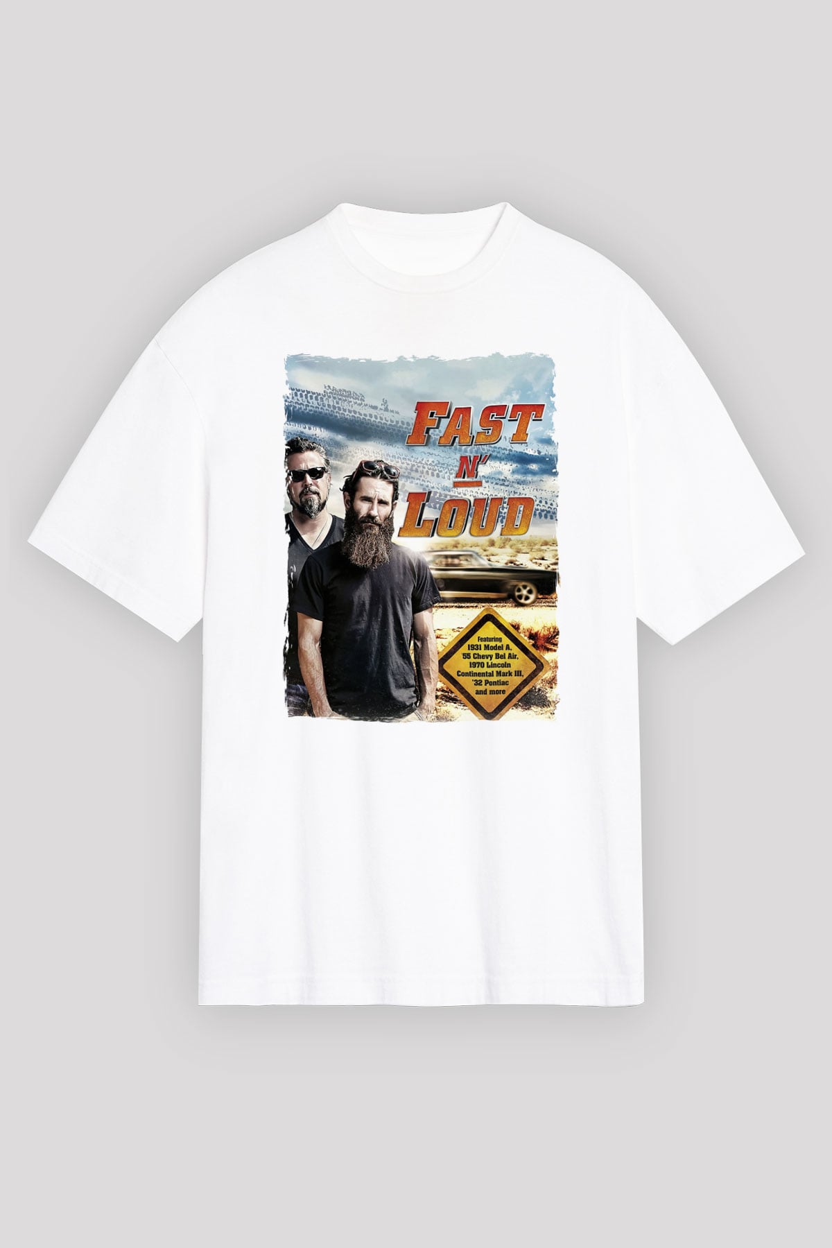 Fast N Loud Beyaz Oversize Tişört Oversize T-shirt