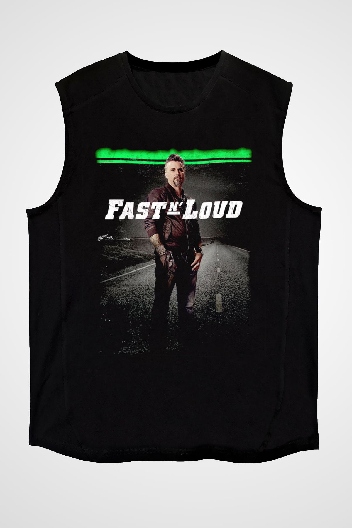 Fast N Loud Siyah Unisex Kolsuz Tişört