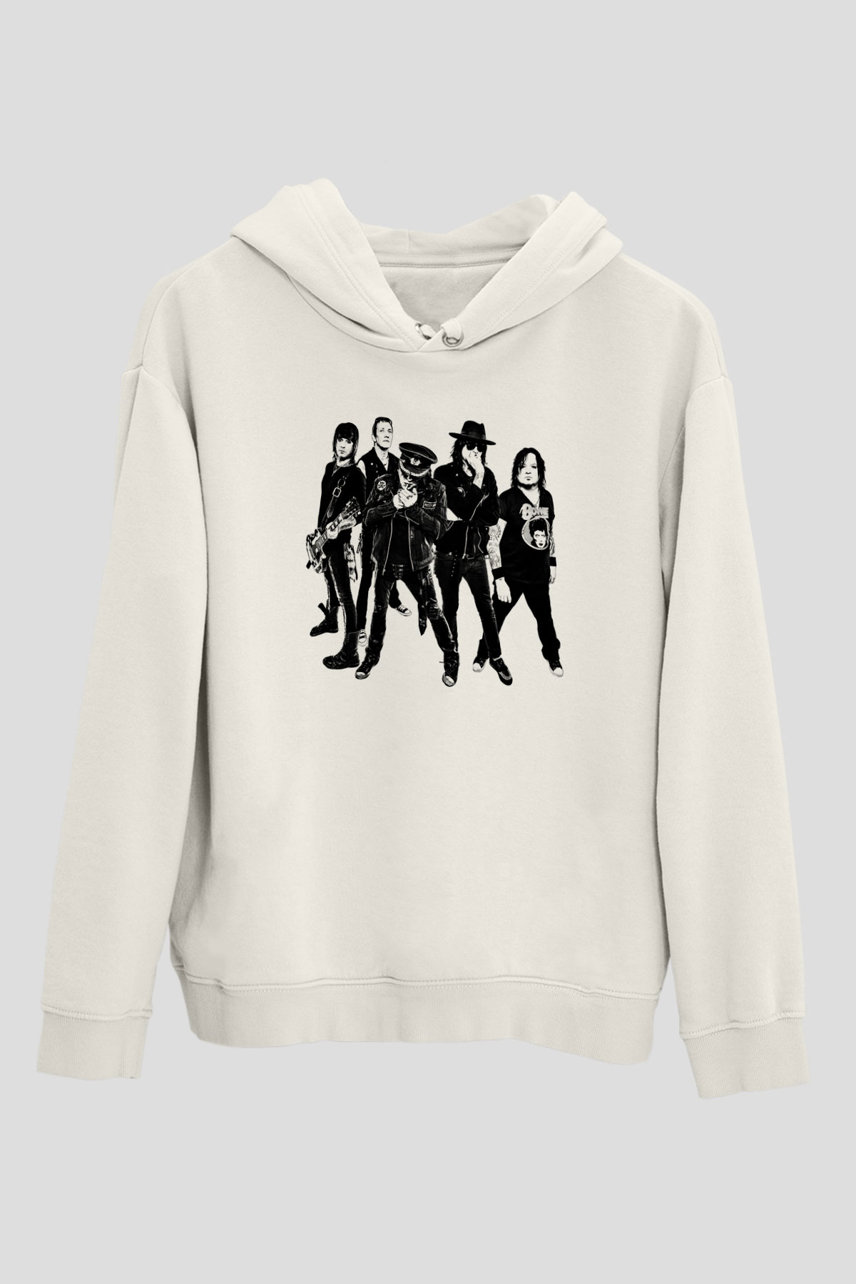 Faster Pussycat Baskılı Unisex Beyaz Hoodie