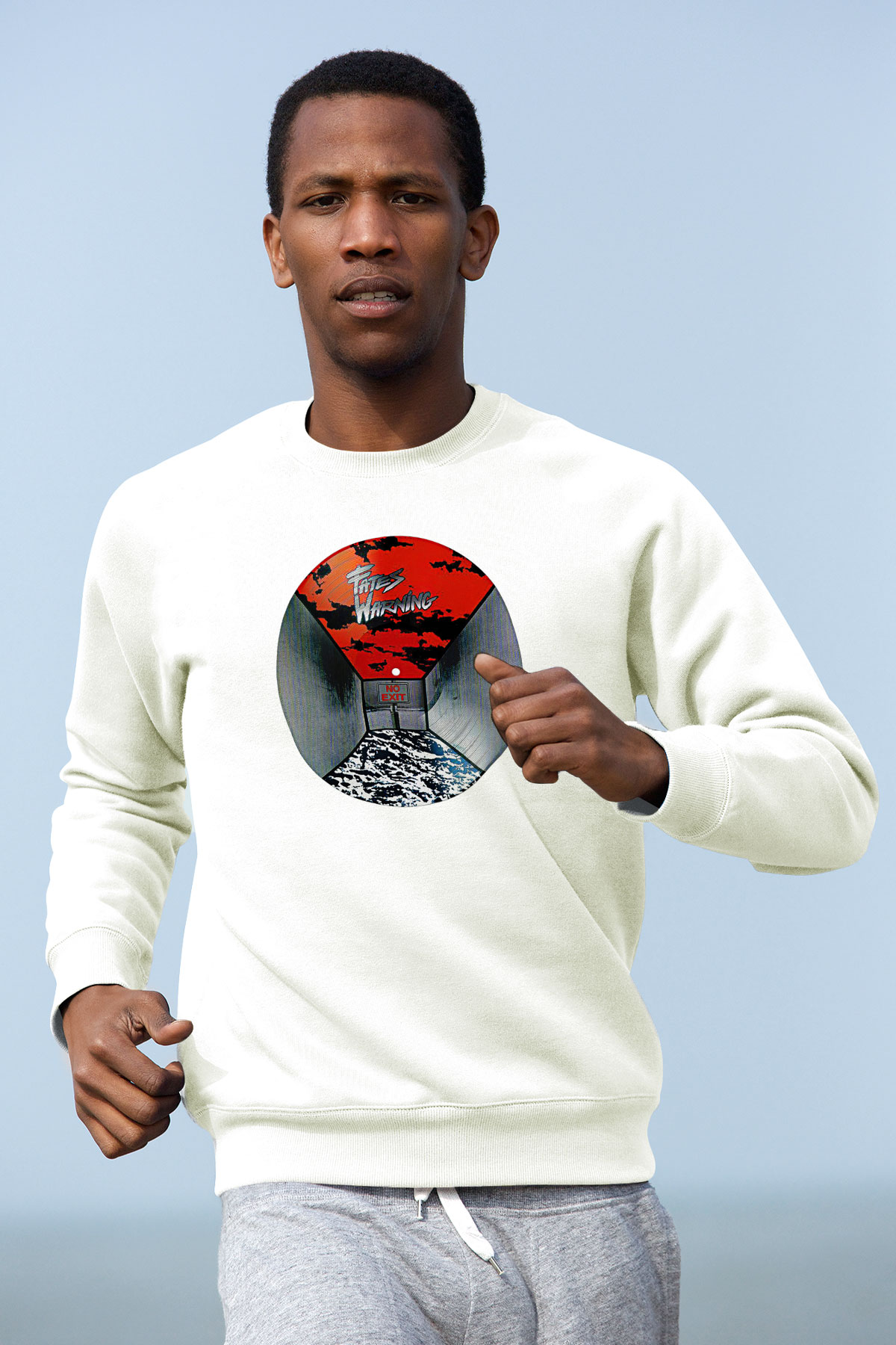Fates Warning Baskılı Beyaz Unisex Sweatshirt
