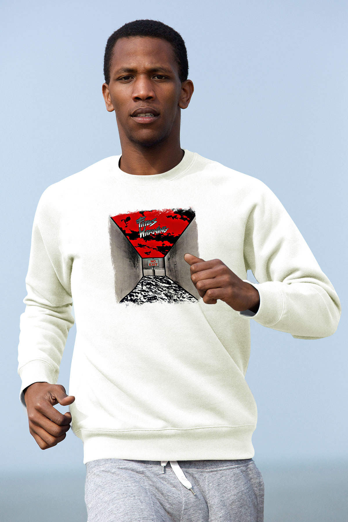 Fates Warning Baskılı Unisex Beyaz Sweatshirt