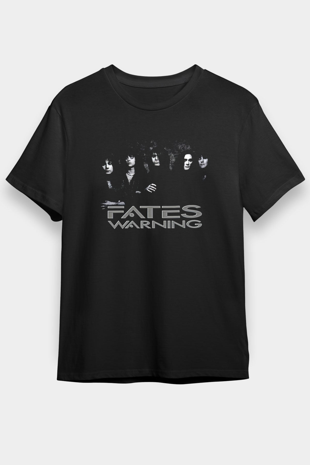 Fates Warning Baskılı Unisex Siyah Tişört - Tshirt