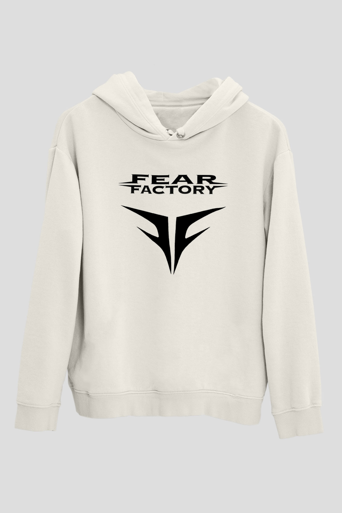 Fear Factory Beyaz Unisex Kapşonlu Sweatshirt