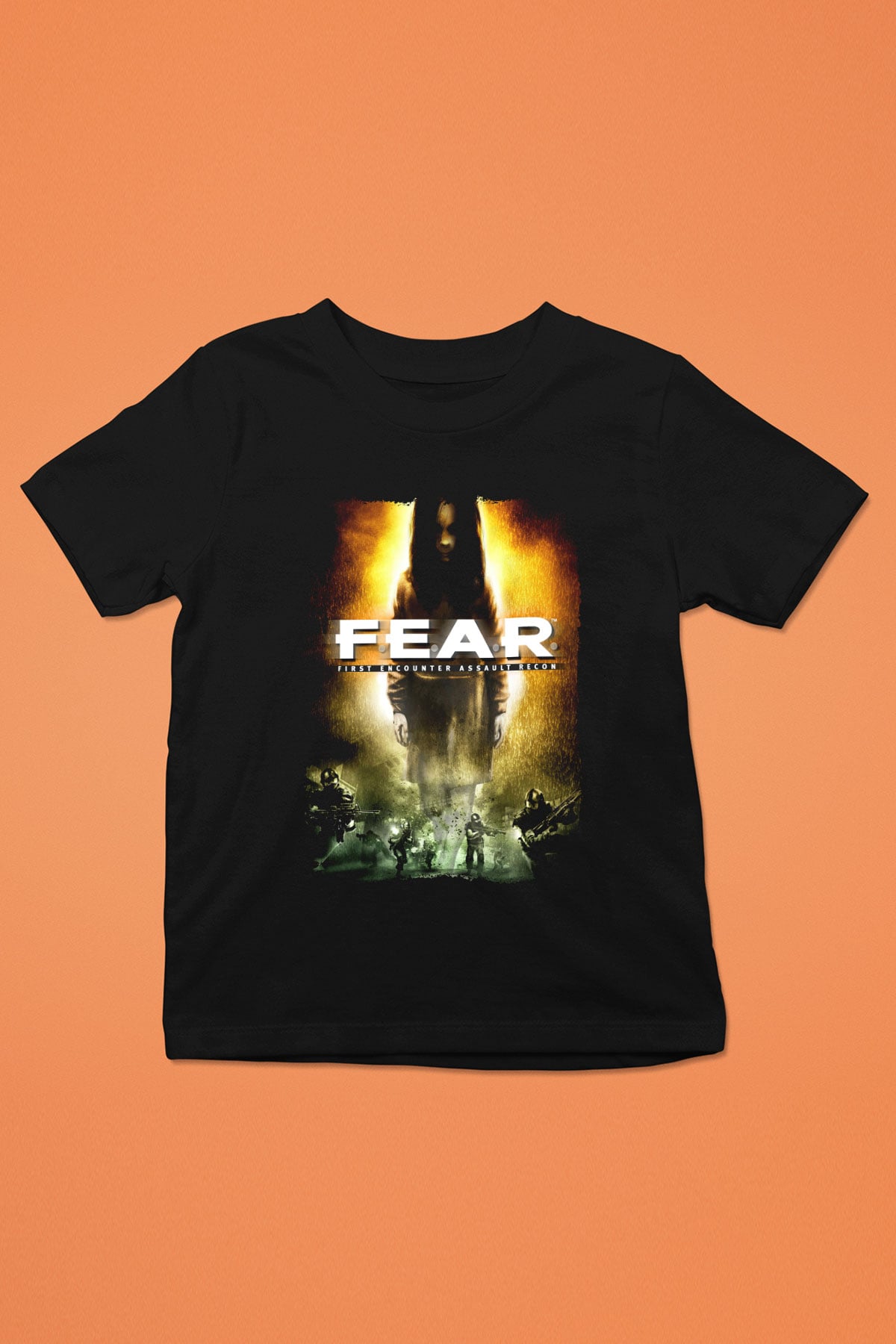 Fear Siyah Unisex Çocuk Tişört