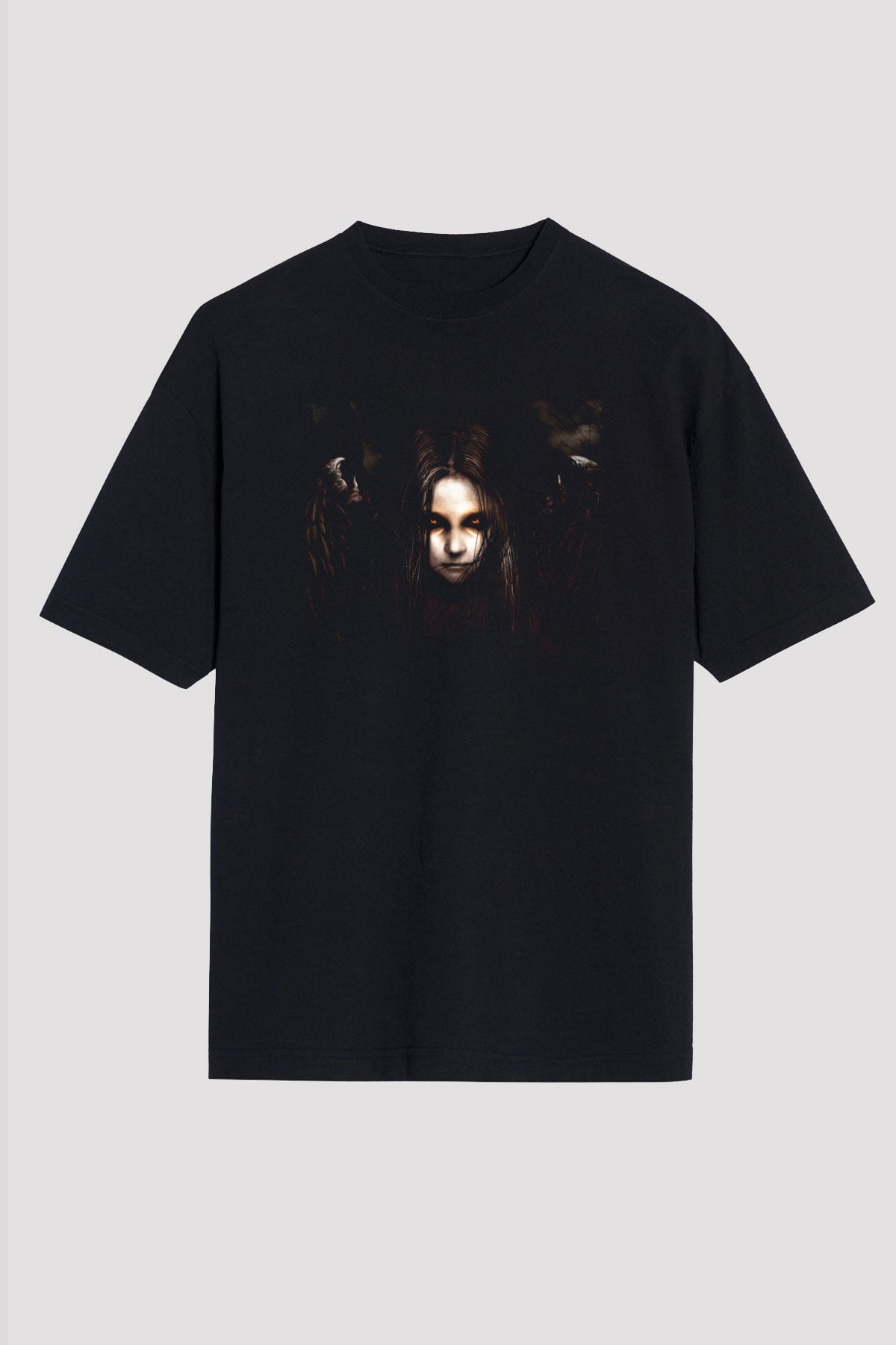 Fear Siyah Unisex Oversize Tişört T-Shirt