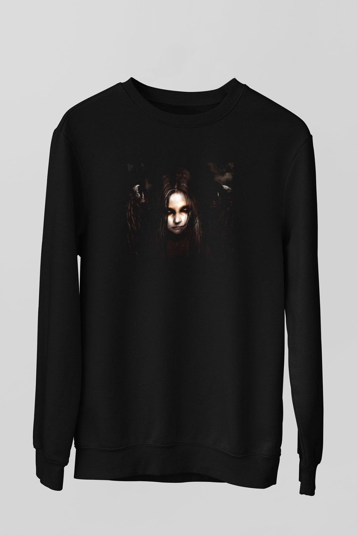 Fear Siyah Unisex Sweatshirt