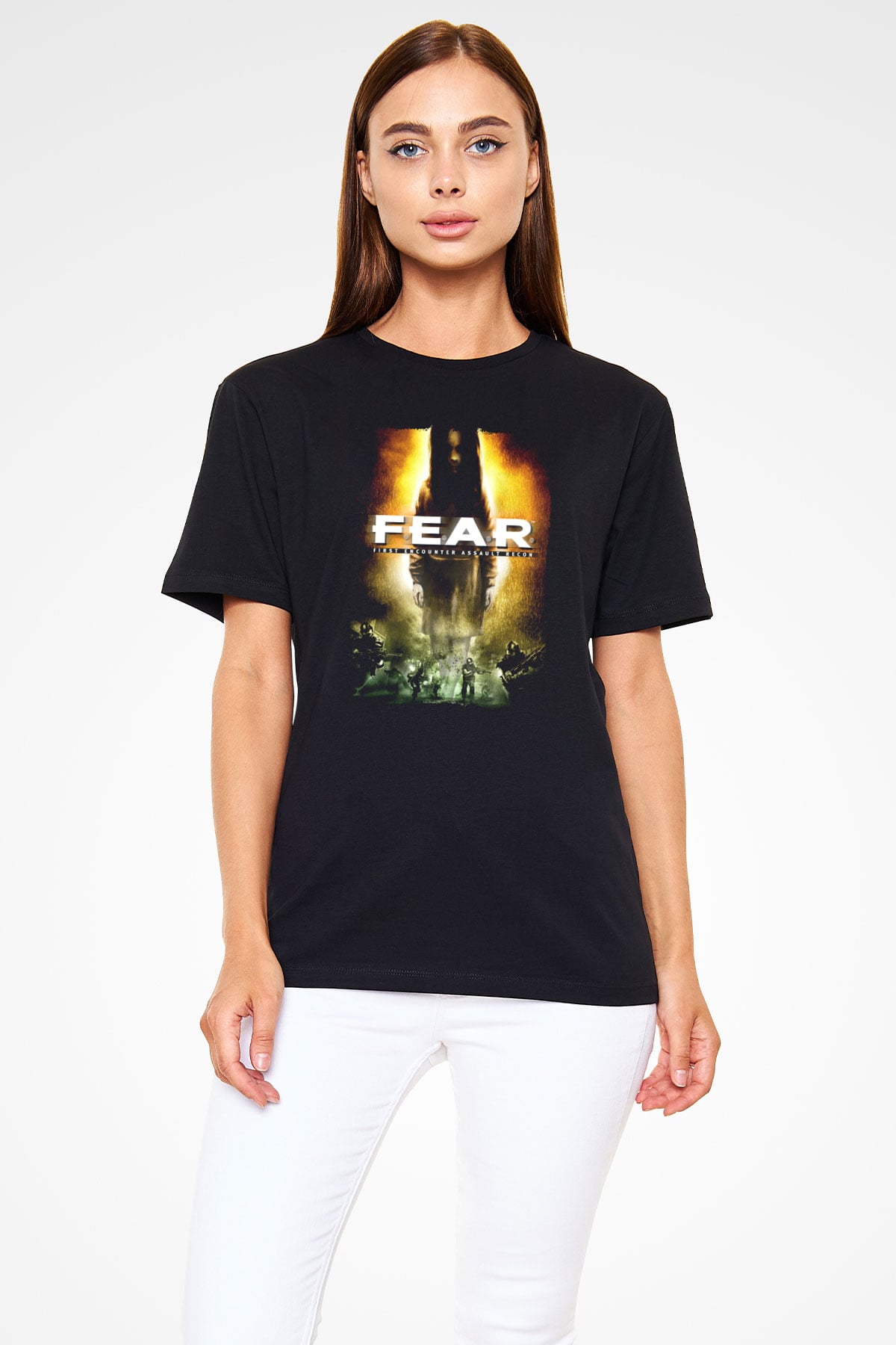 Fear Siyah Unisex Tişört T-Shirt