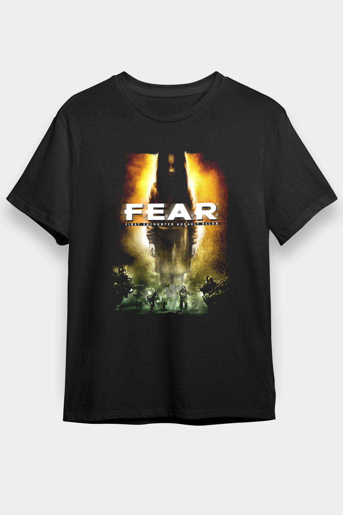 Fear Siyah Unisex Tişört T-Shirt