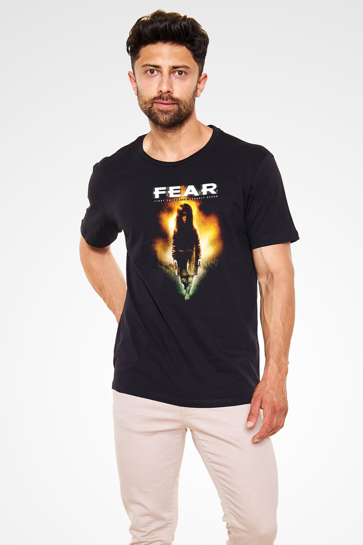 Fear Siyah Unisex Tişört T-Shirt