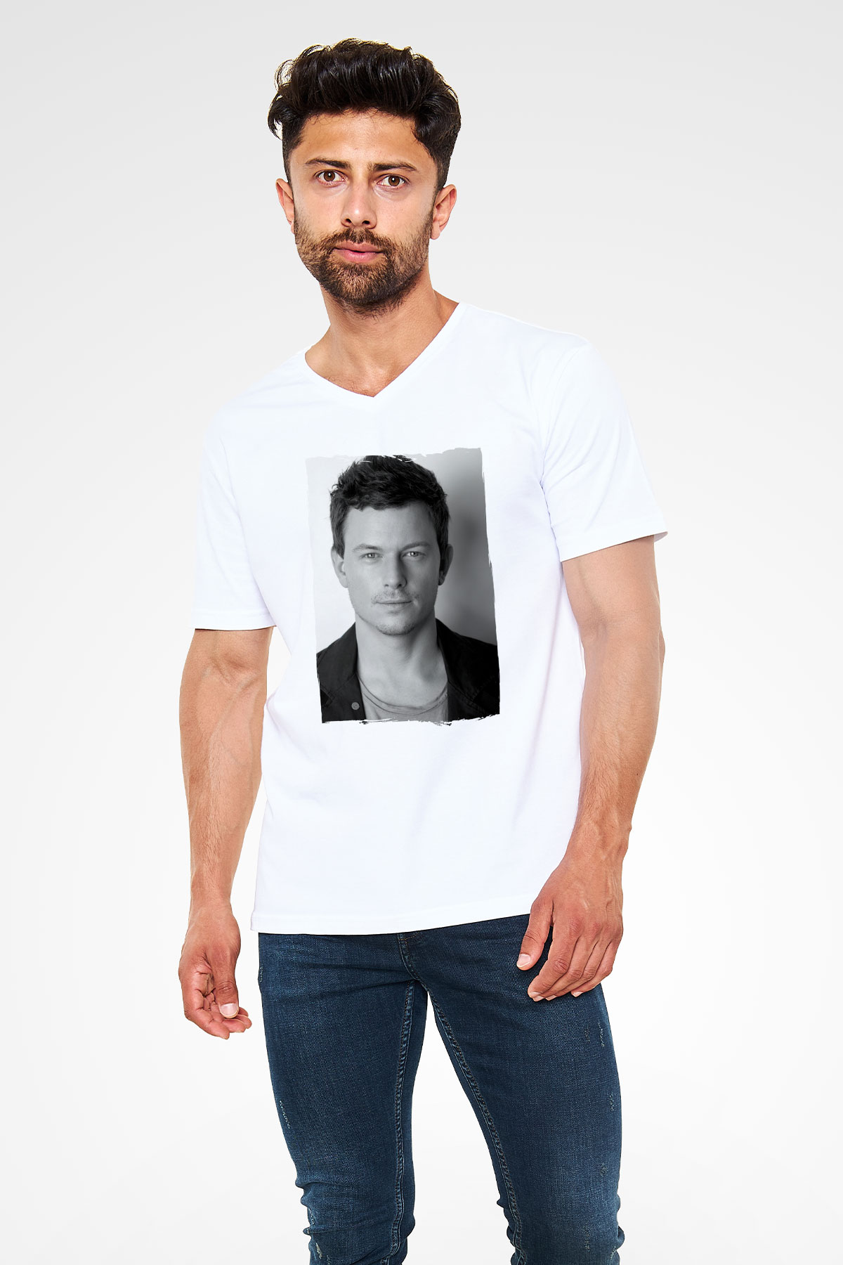 Fedde Le Grand Beyaz Unisex V Yaka Tişört