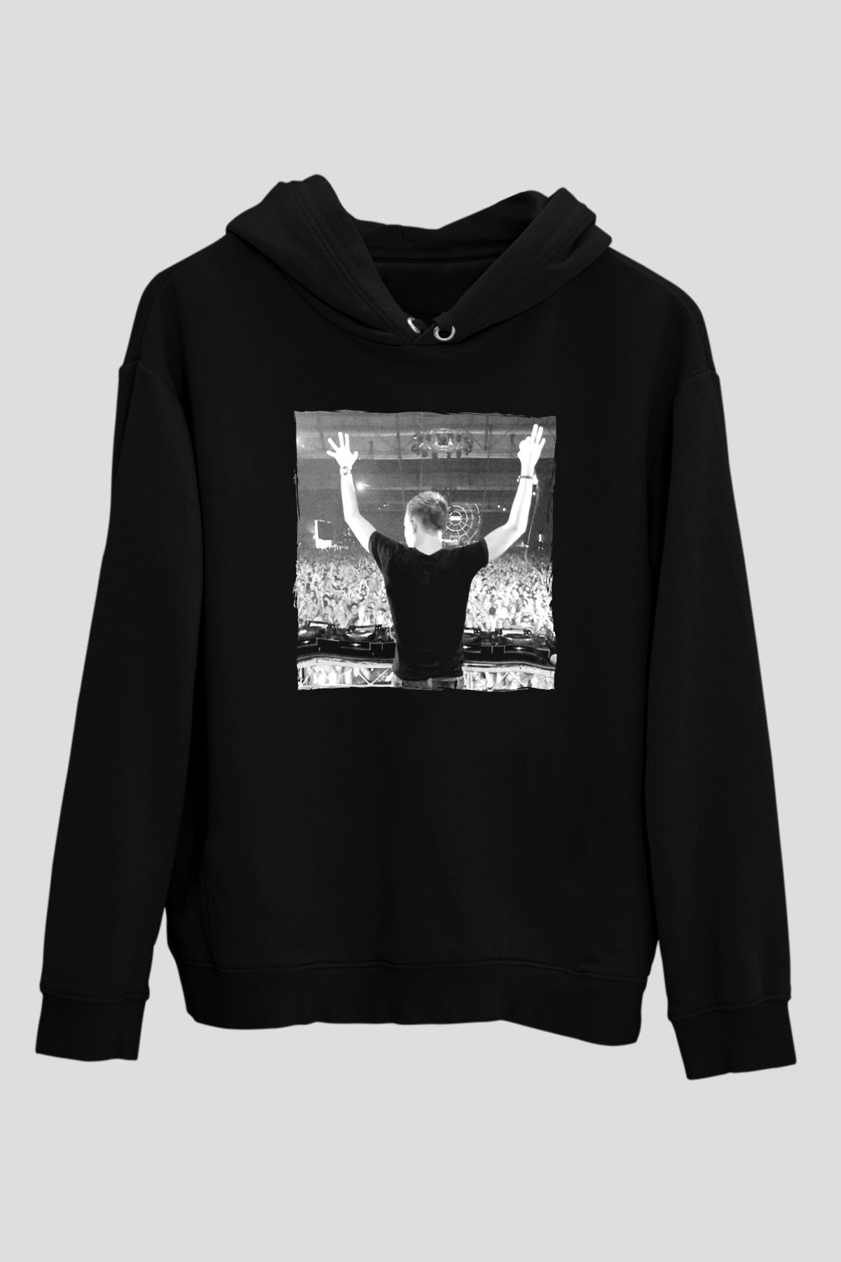 Fedde Le Grand Siyah Unisex Kapüşonlu Sweatshirt