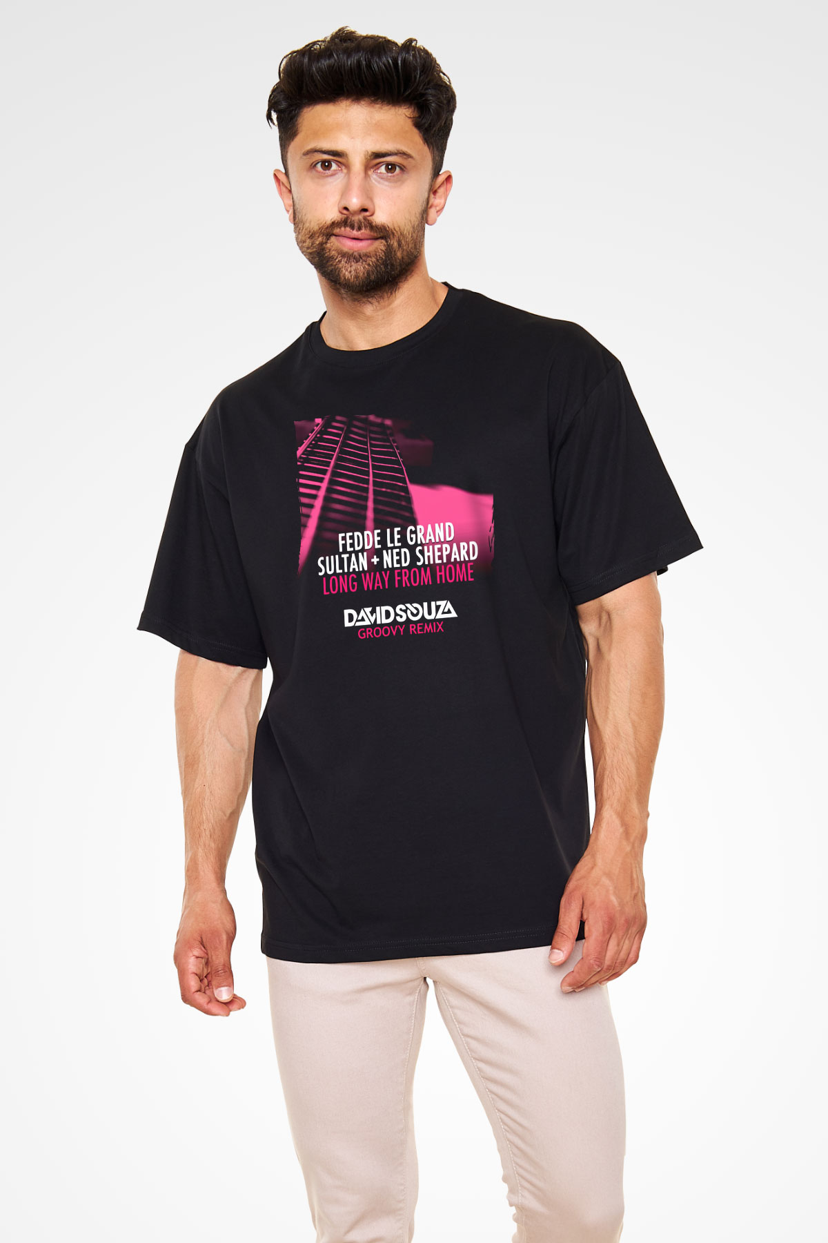 Fedde Le Grand Siyah Oversize Tişört Oversize T-shirt - TişörtFabrikası