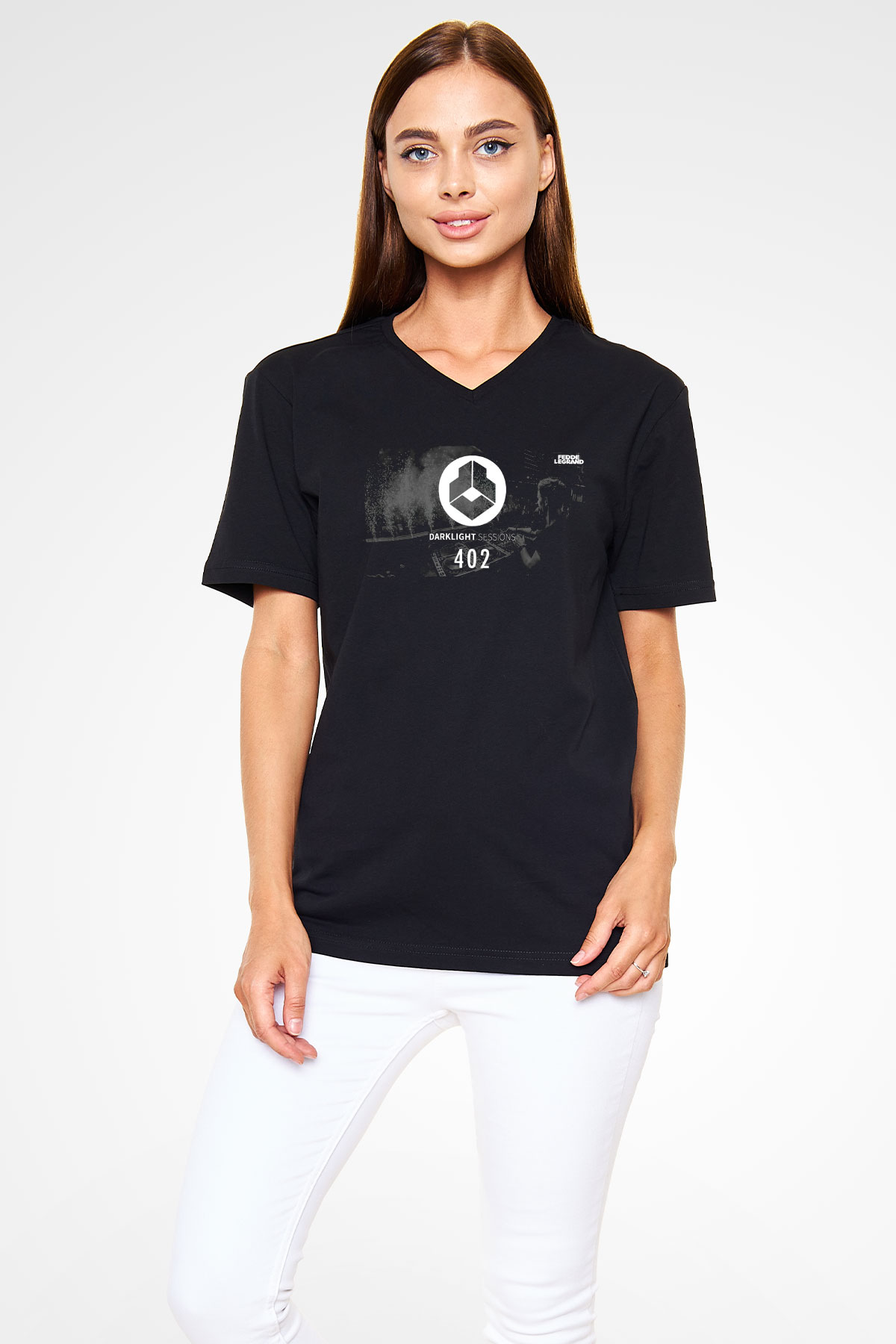 Fedde Le Grand Siyah Unisex V Yaka Tişört