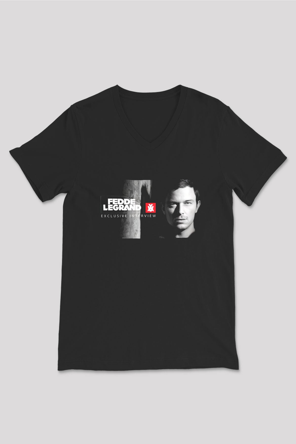 Fedde Le Grand Siyah Unisex V Yaka Tişört