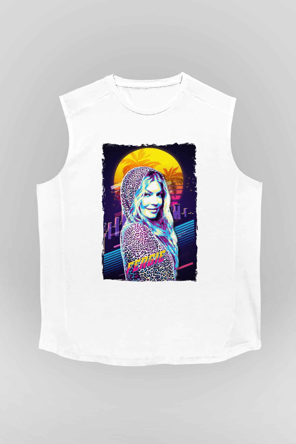 Fergie Beyaz Unisex Kolsuz Tişört
