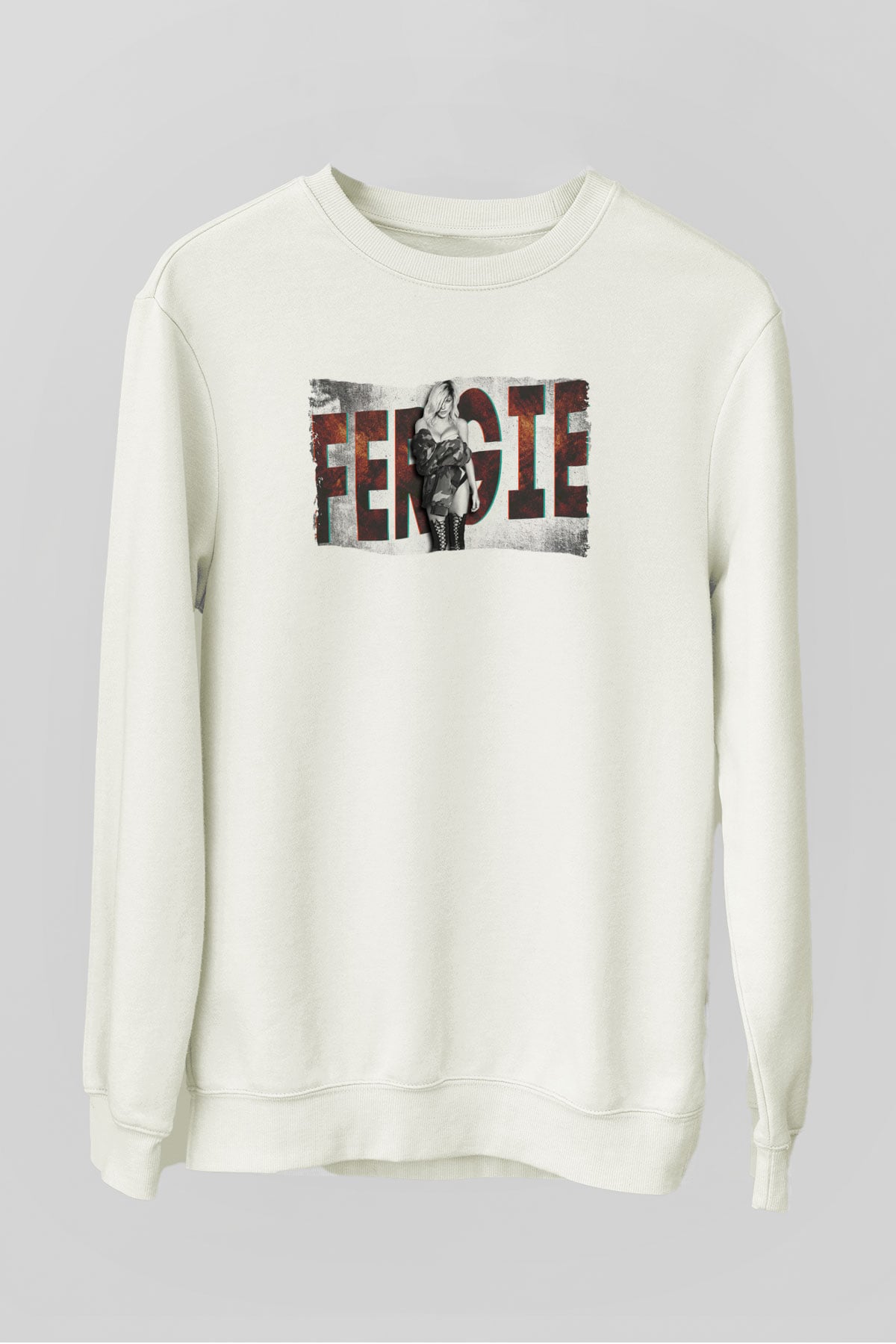 Fergie Beyaz Unisex Sweatshirt